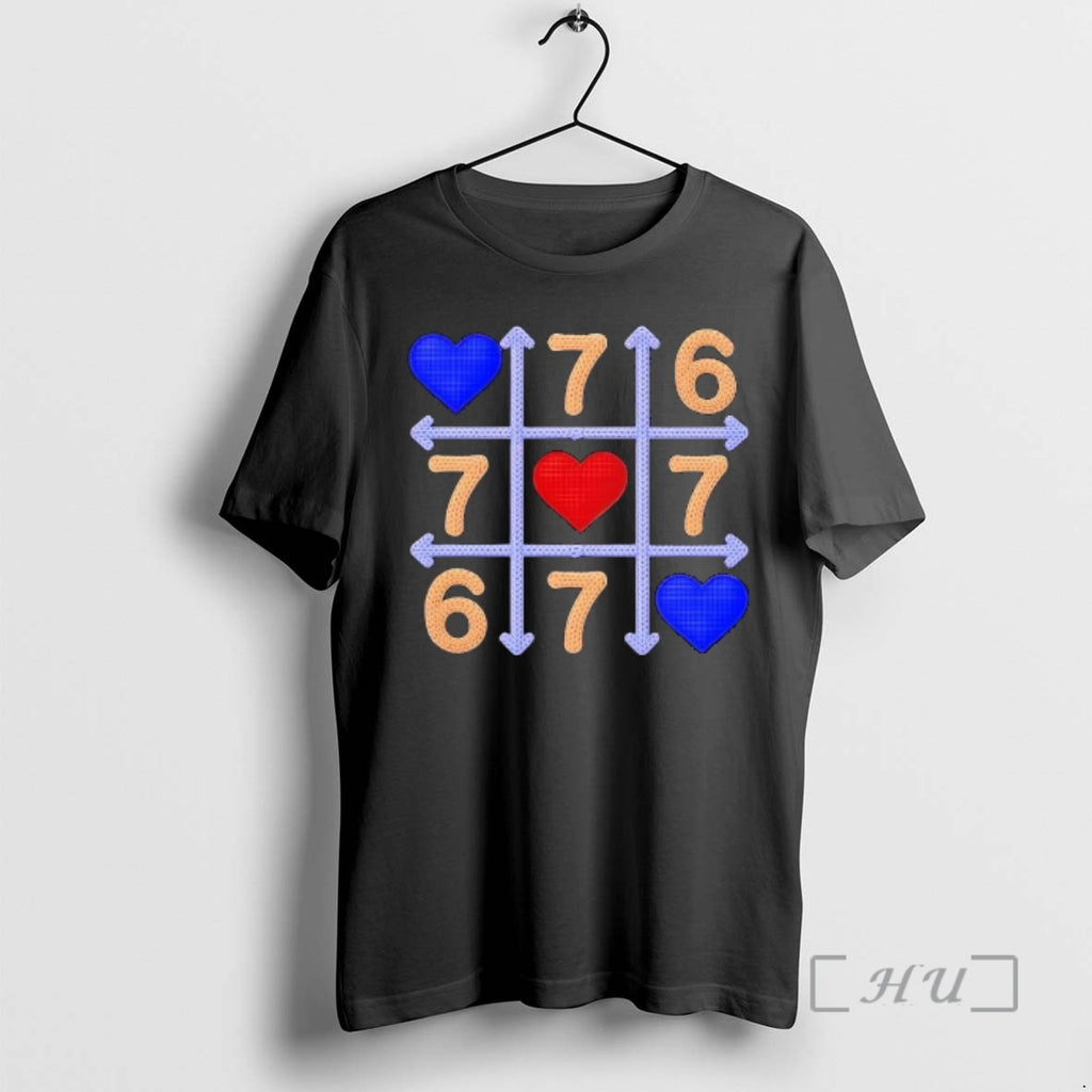 Officials Crochet 6 7 Valentines Day 67 Meme Tik Tak Toe Premium T Shirts Sweater