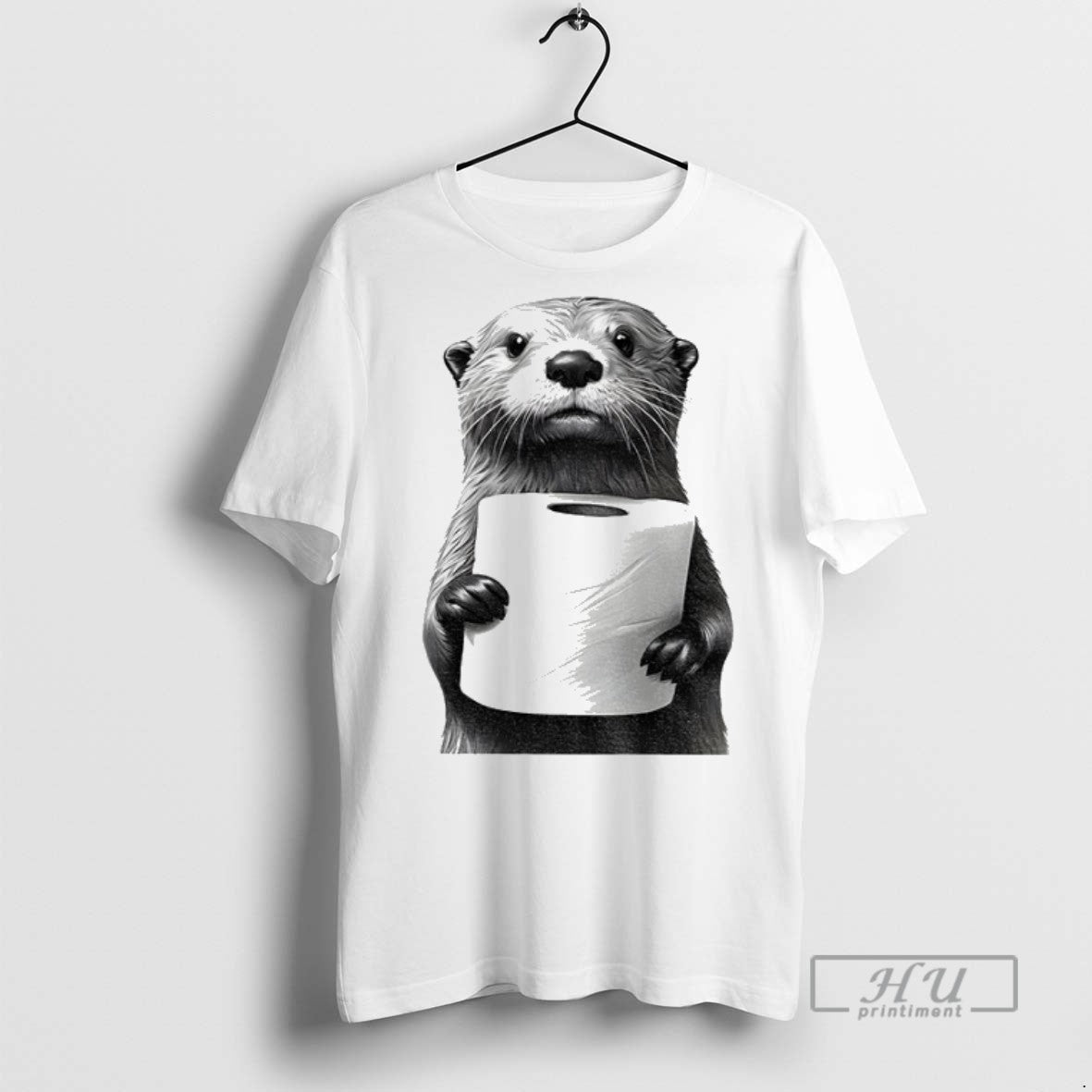 Officials Cute Otter Holding Toilet Paper Funny Meme T Shirt s Unisex , , , Long Sleeve Tee