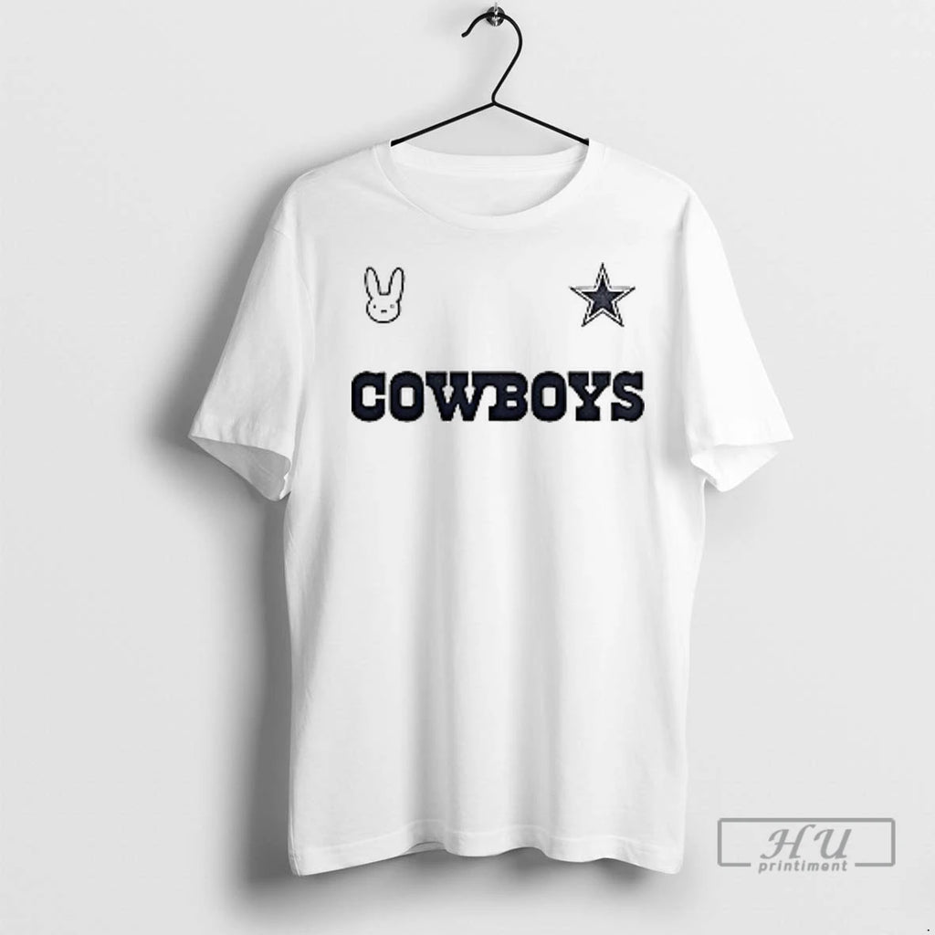 Officials Dallas Cowboys X Bad Bunny Frog Mascot T Shirt