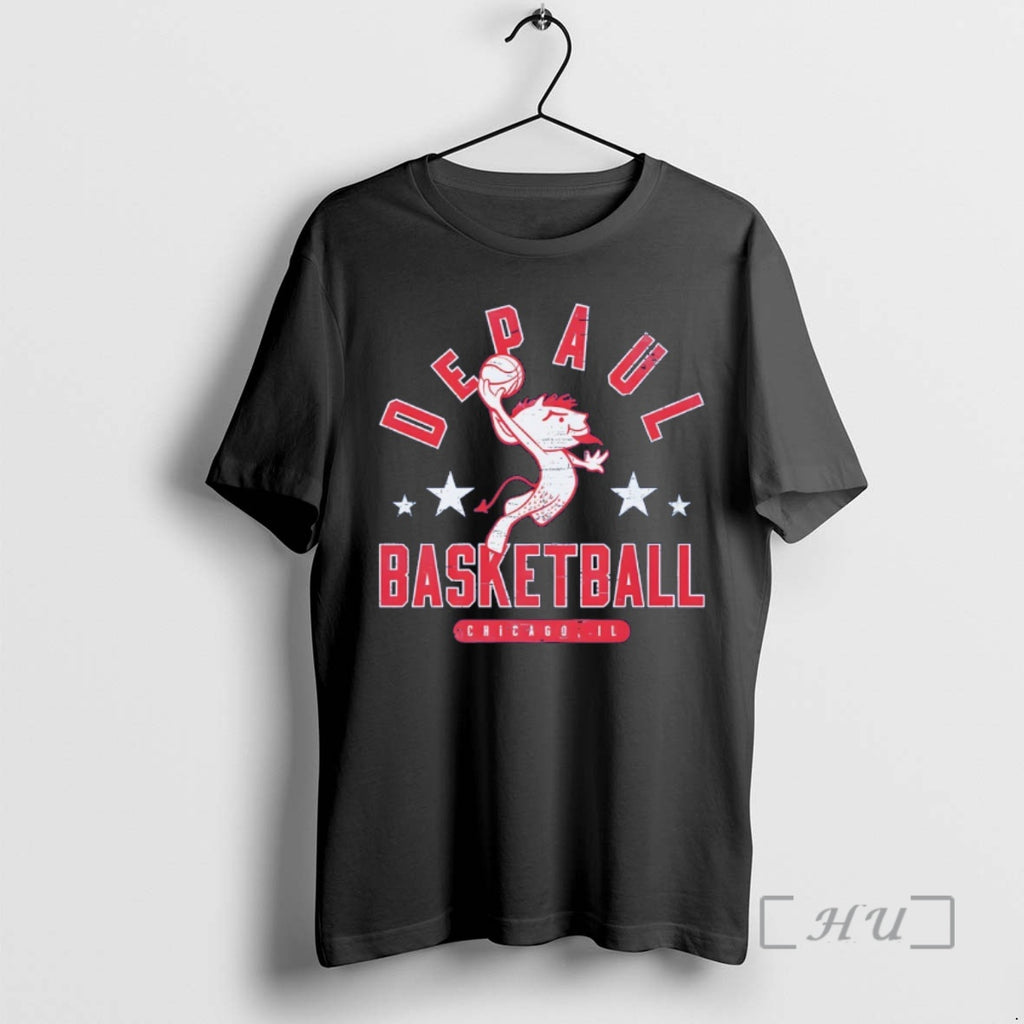 Officials Depaul Blue Demons Basketball Players Chicago Vintage