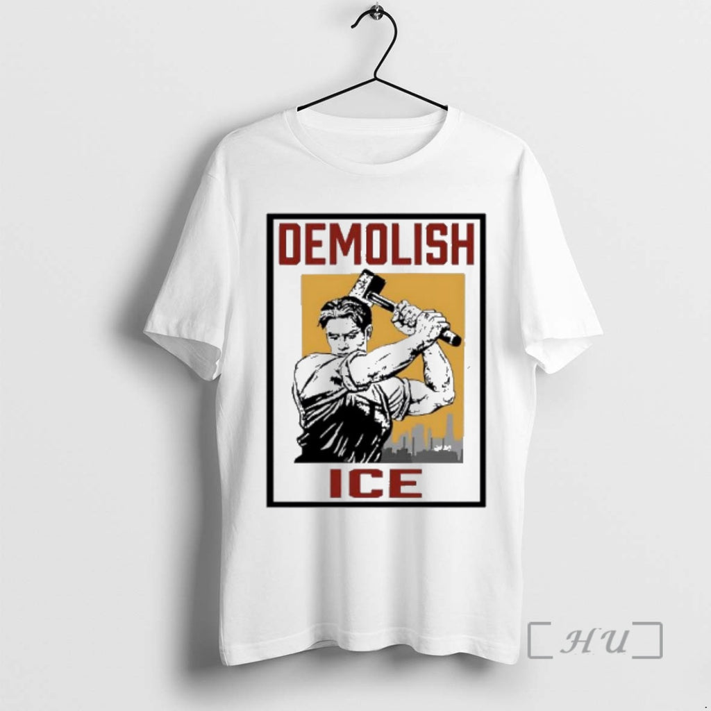 Officials Demolish Ice Worker With Sledgehammer Political Protest Art