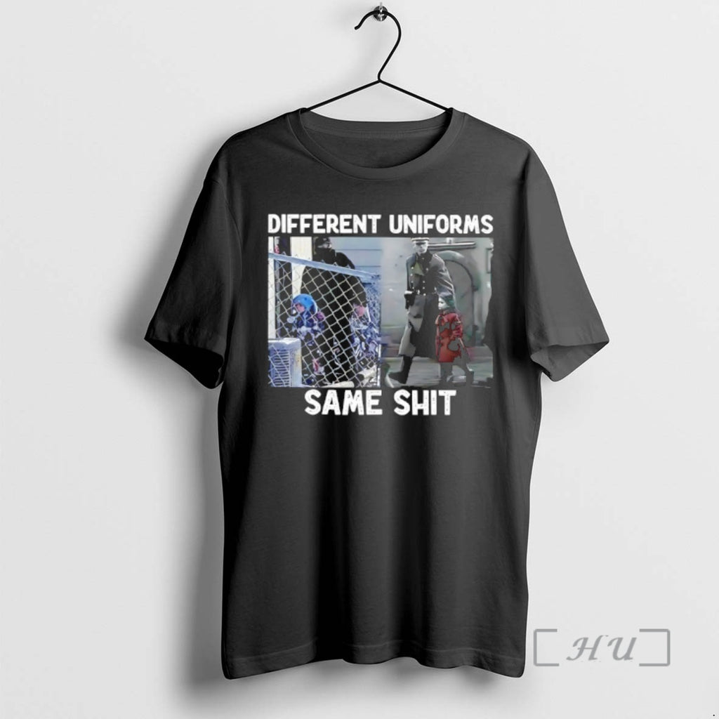 Officials Different Uniforms Same Shit Anti Fascism Ice Detain Child Graphic Premium T Shirts Sweater