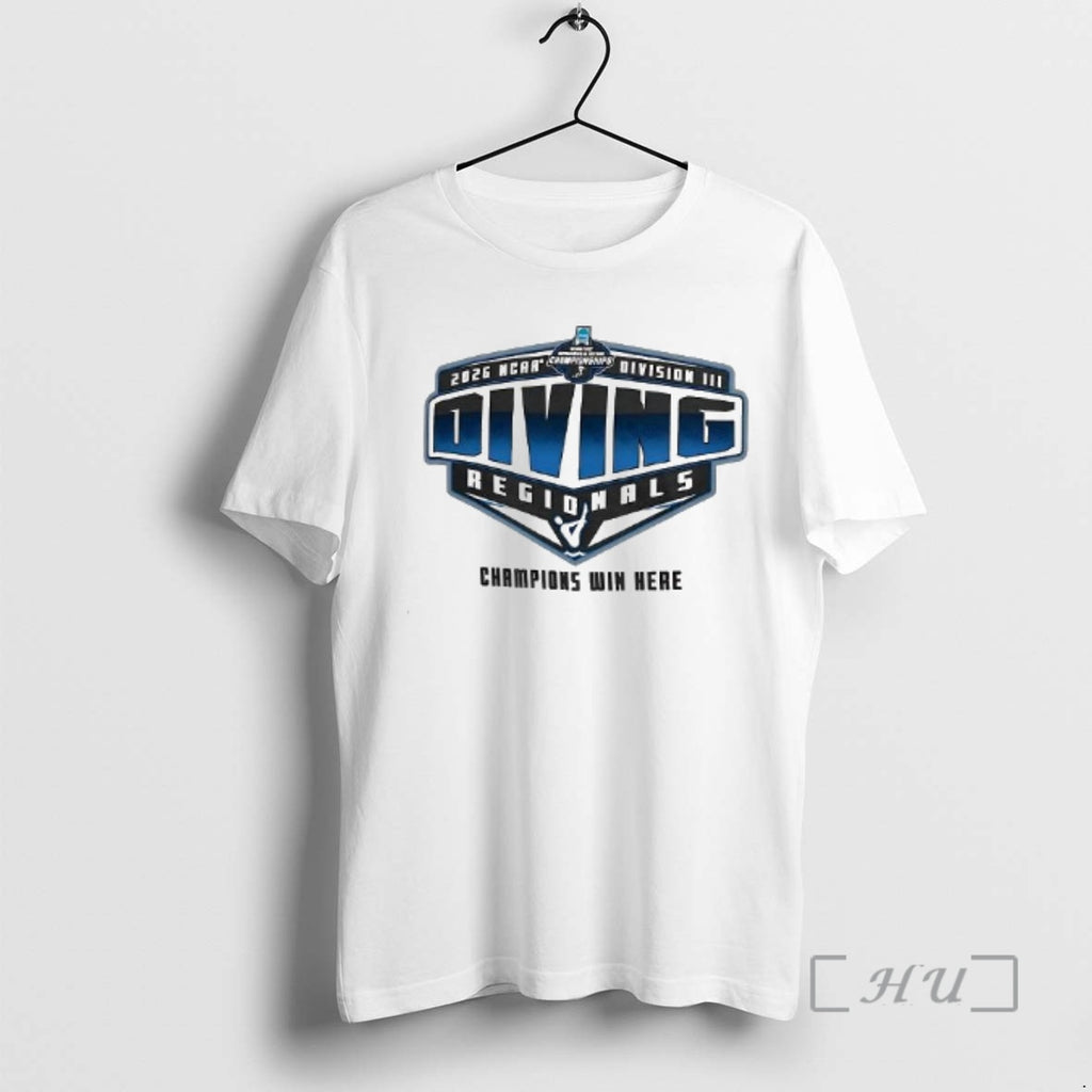 Officials Division Iii Swimming And Diving Regionals Champions Win Here Logo Woman Premium T Shirts