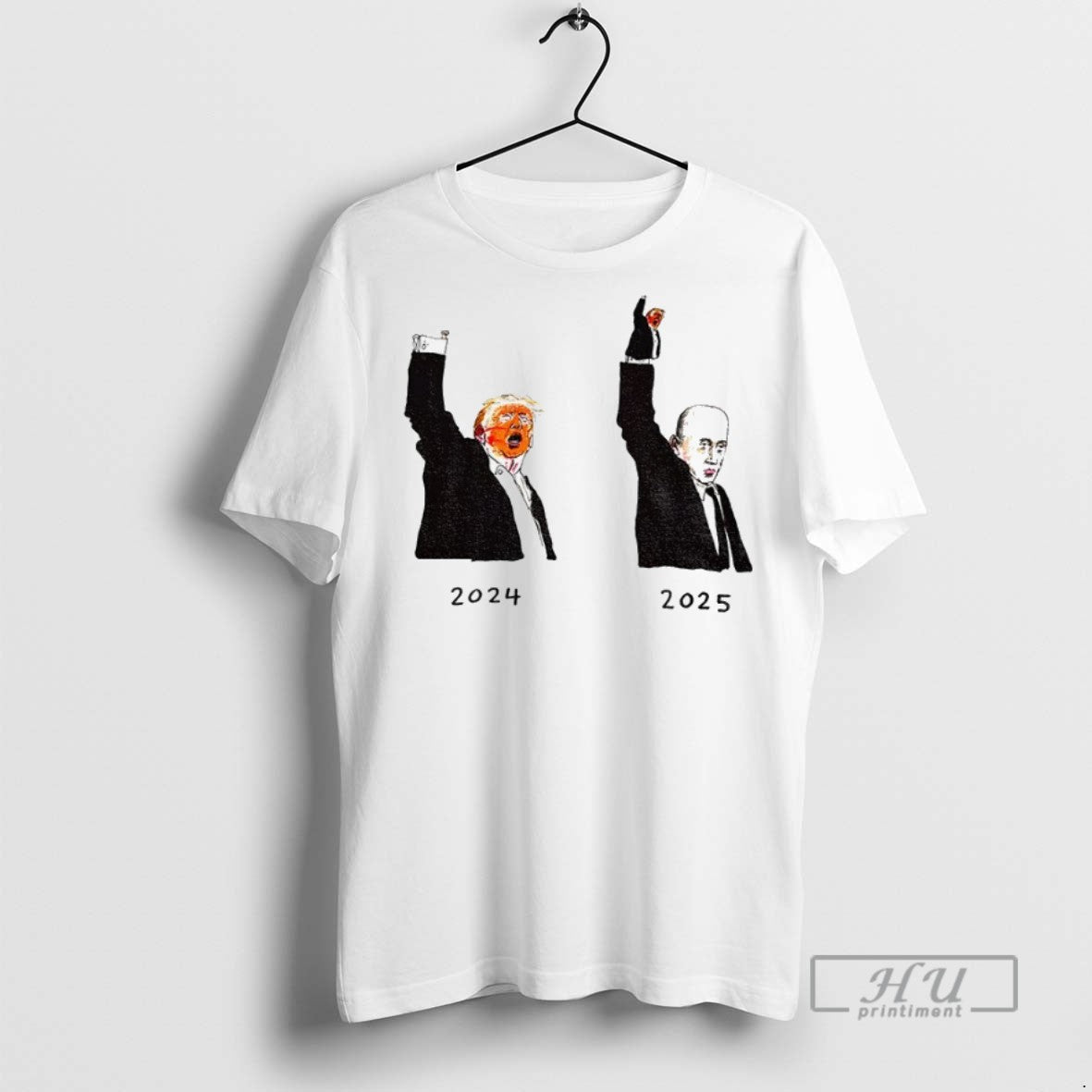 Officials Donald Trump 2024 And Vladimir Putin 2025 Caricature Political Art T Shirt s