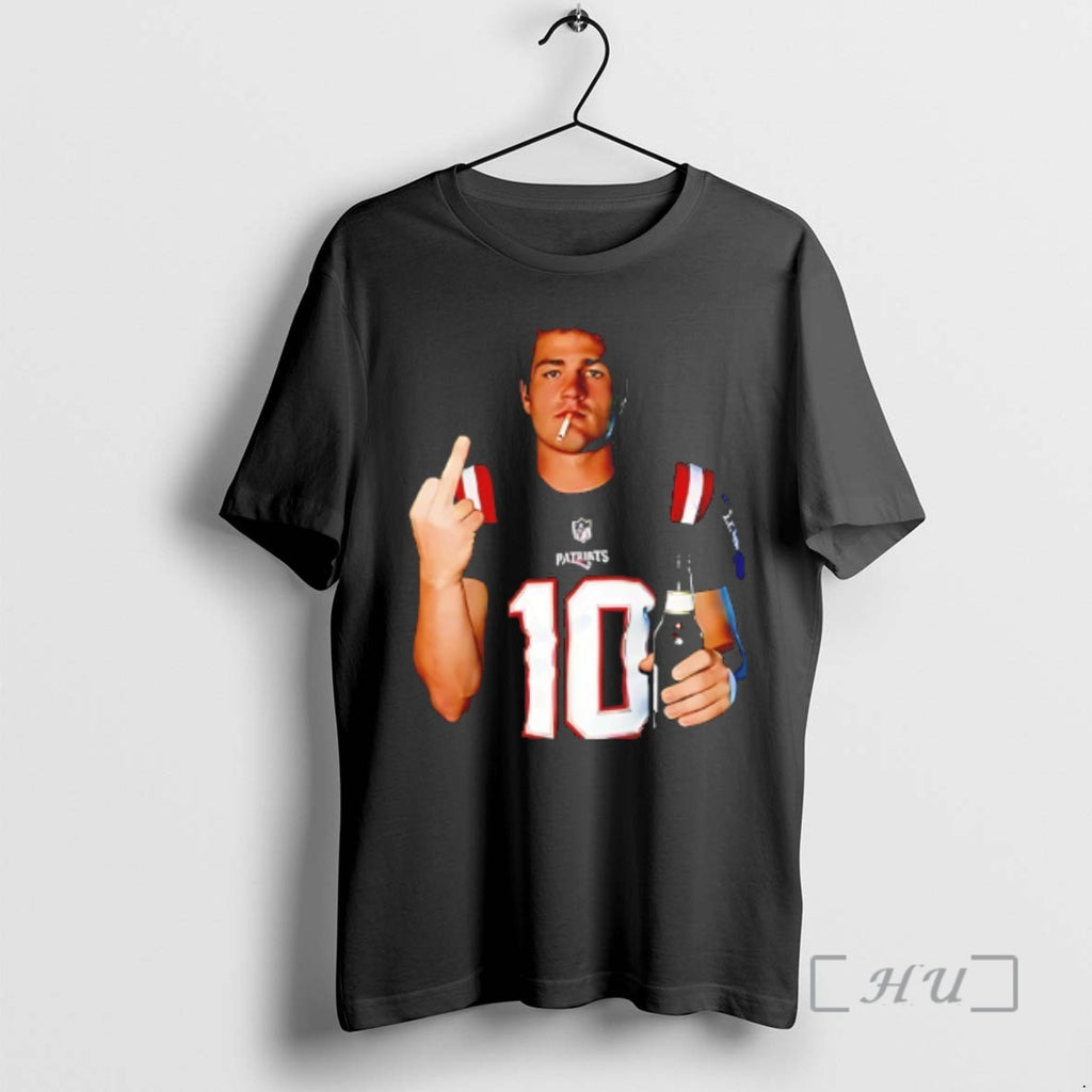 Officials Drake Maye Drink Beer Smoking Middle Finger