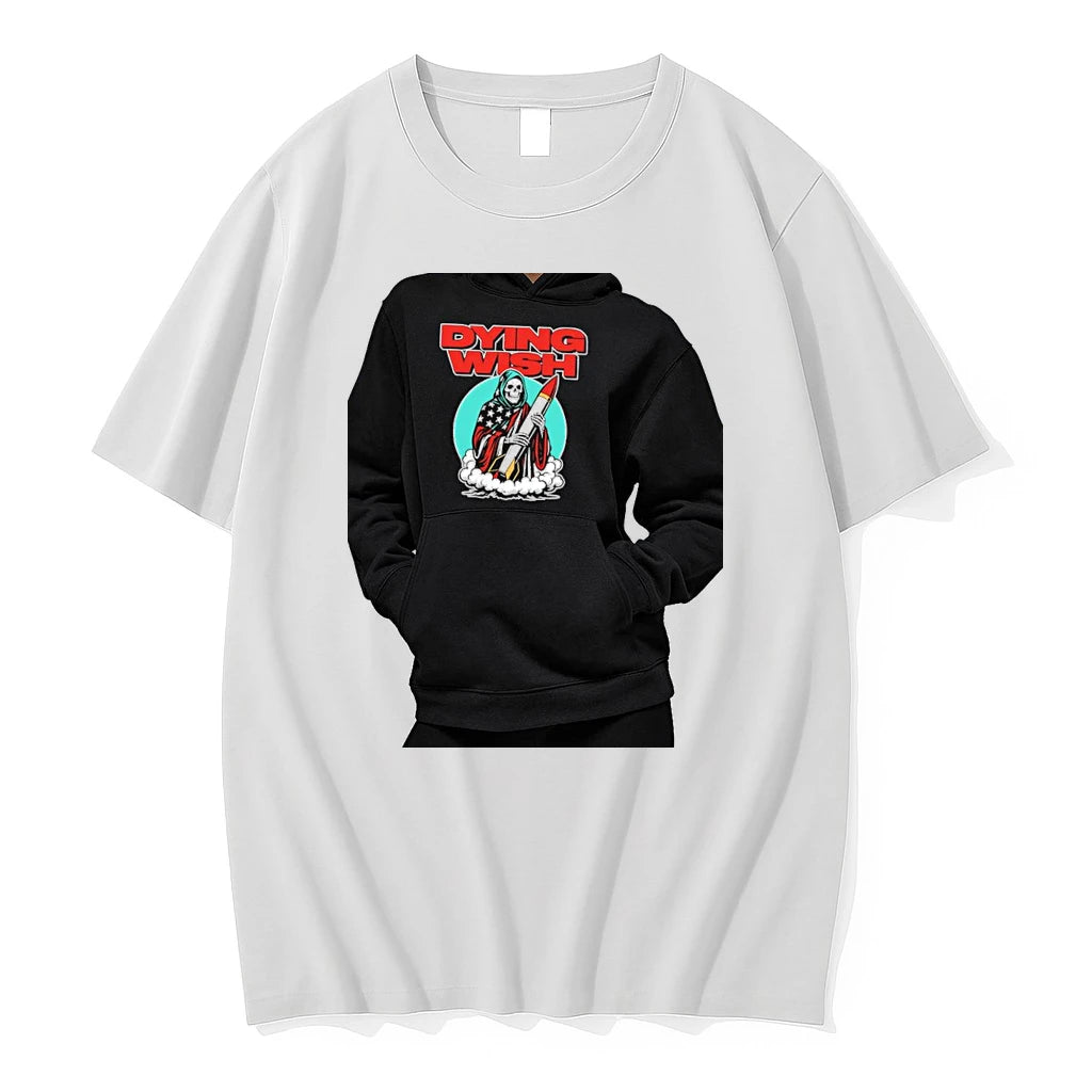 Officials Dying Wish Grim Reaper Holding Missile Premium T Shirt