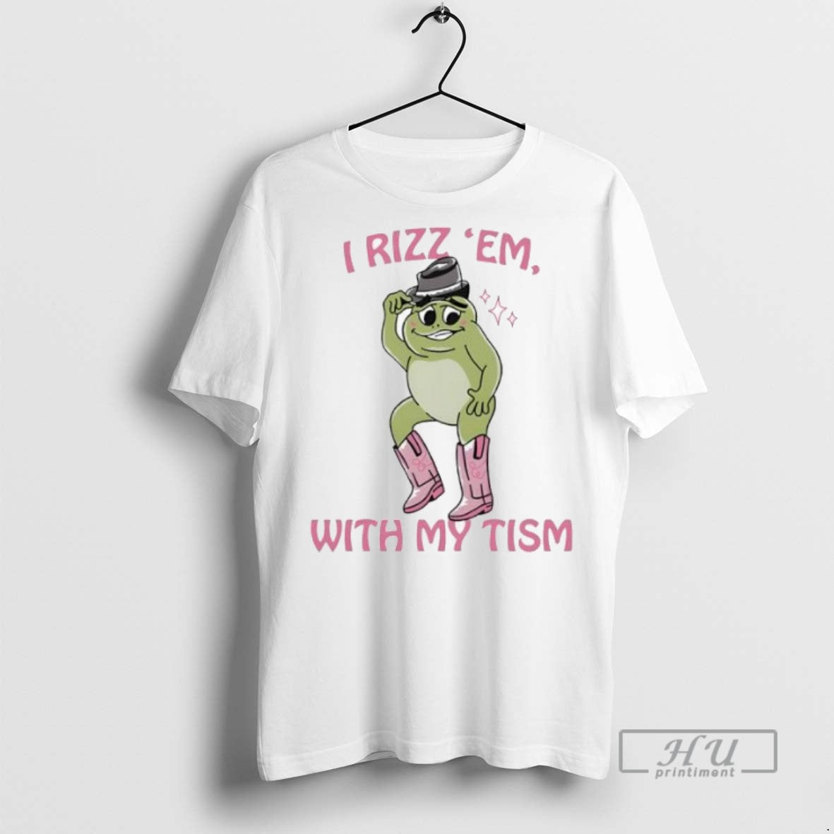 Officials Frog Cute I Rizz Em With My Tism T Shirt s Unisex , , , Long Sleeve Tee