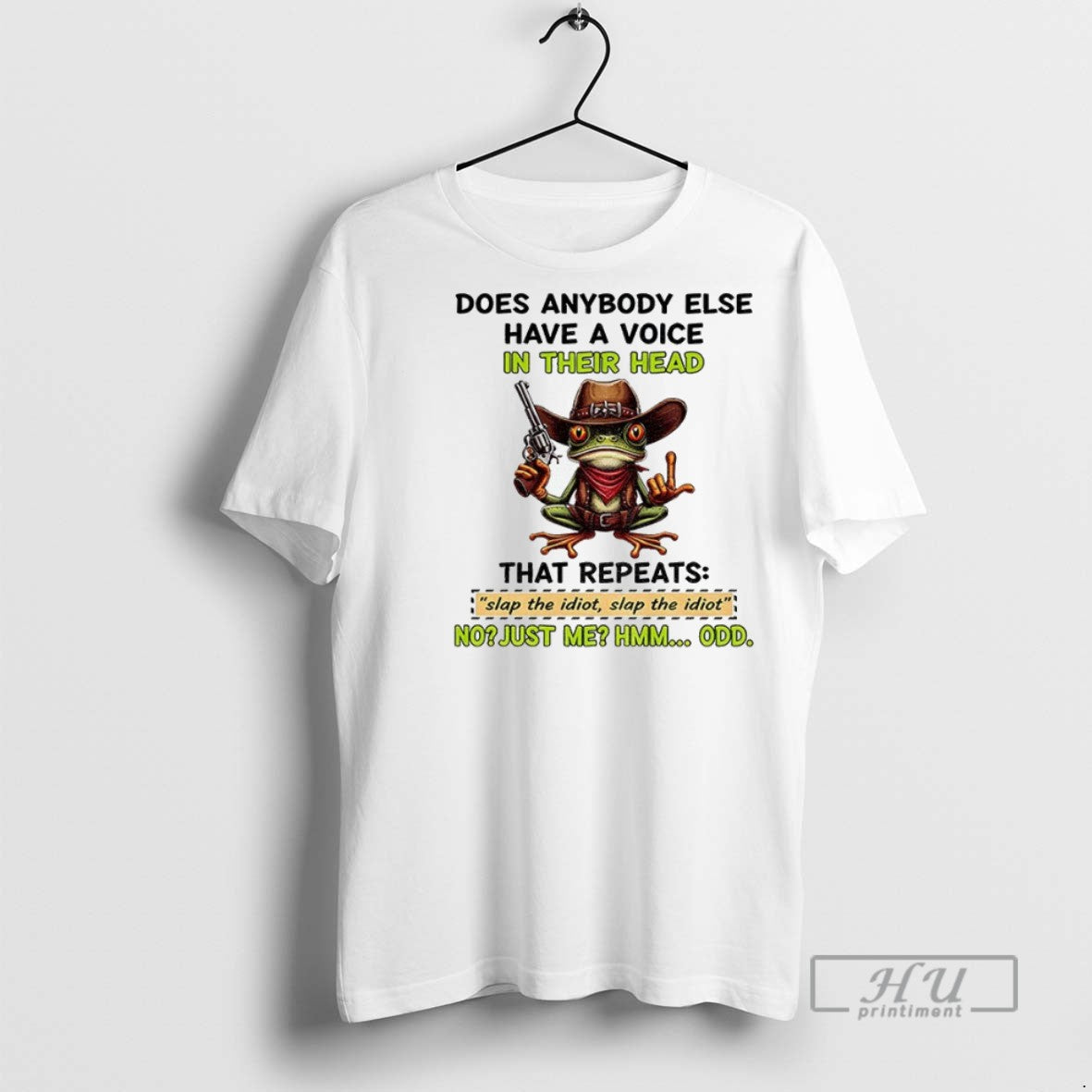 Officials Frog Holding Gun Does Anybody Else Have A Voice In Their Head That Repeats Unisex , , , Long Sleeve Tee