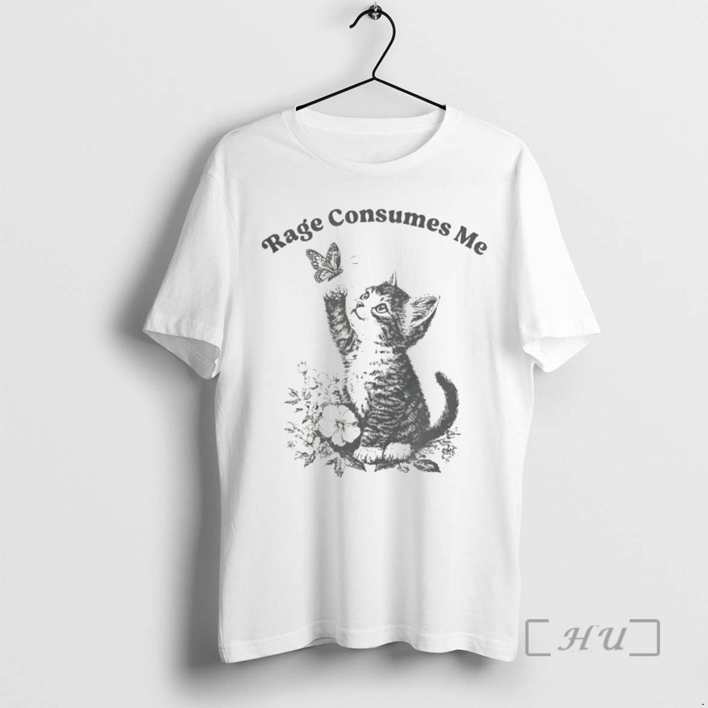 Officials Funny Sarcastic Kitten Rage Consumes Me Vintage