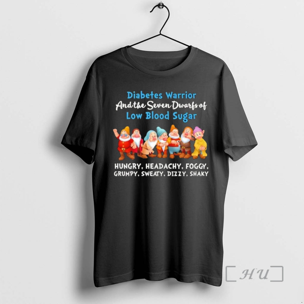 Officials Gnomes Diabetes Warrior And The Seven Dwarfs Of Low Blood Sugar Premium T Shirts