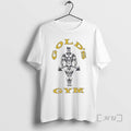 Officials Golds Gym Bodybuilding Man Holding Heavy Barbell Weights