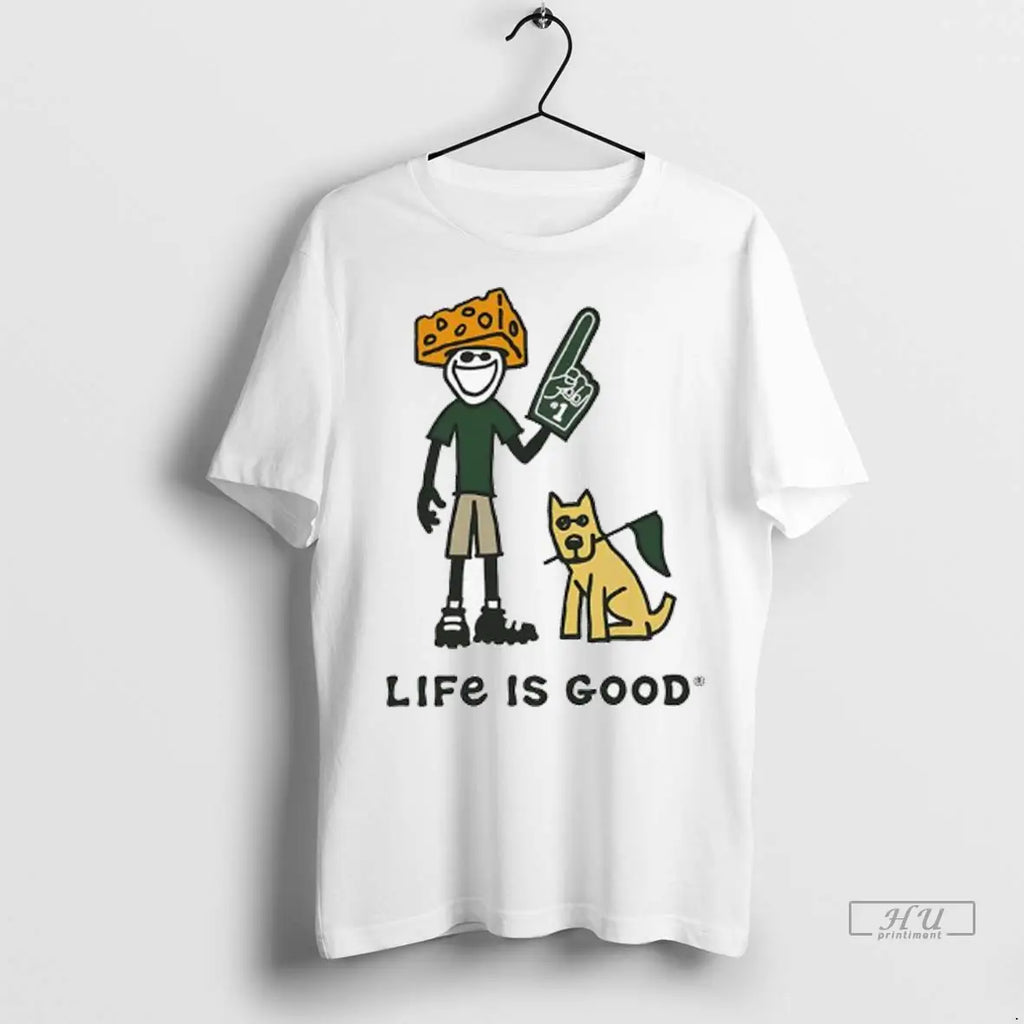 Officials Green Bay Packers Lambeau Field Life Is Good Cheesehead Ladies T Shirts