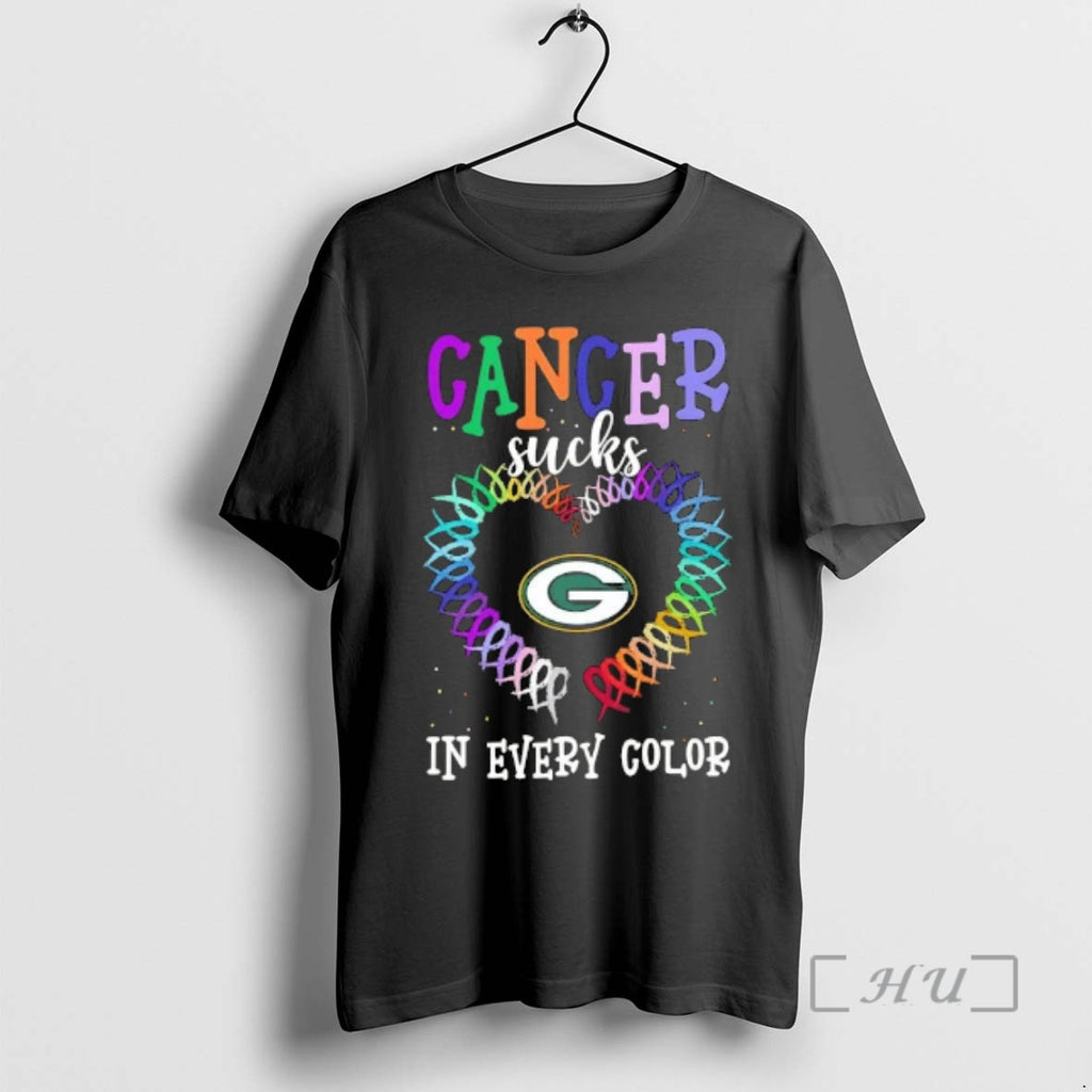 Officials Green Bay Packers Football Cancer Sucks In Every Color