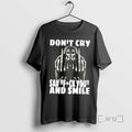 Officials Grim Reaper Middle Finger Dont Cry Say Fuck You And Smile Premium T Shirts