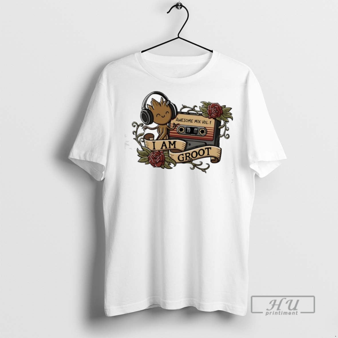 Officials Groot Awesome Mix Tape Tattoo T Shirt s Unisex , , , Long Sleeve Tee