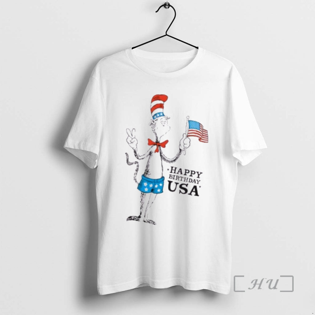 Officials Happy Birthday Usa Cat In The Hat American Flag