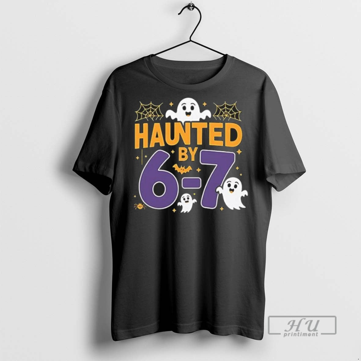 Officials Haunted By 6 7 Tiktok Viral Quote Halloween Six Seven Meme T Shirt Unisex , , , Long Sleeve Tee