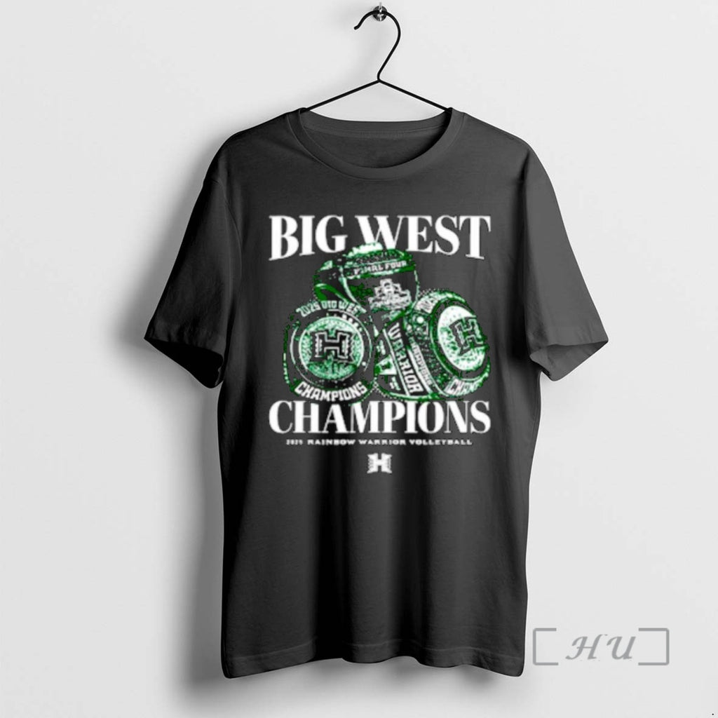 Officials Hawaii Rainbow Warriors Volleyball 2025 Big West Champions Ornaments
