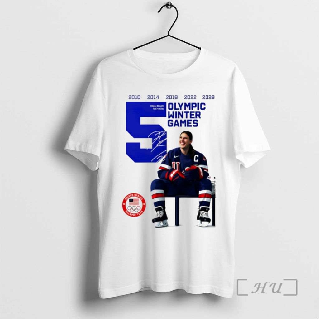 Officials Hilary Knight Usa Womens Olympic Hockey _e2_80_93 Gold Champions 2026 Signature Premium T Shirts