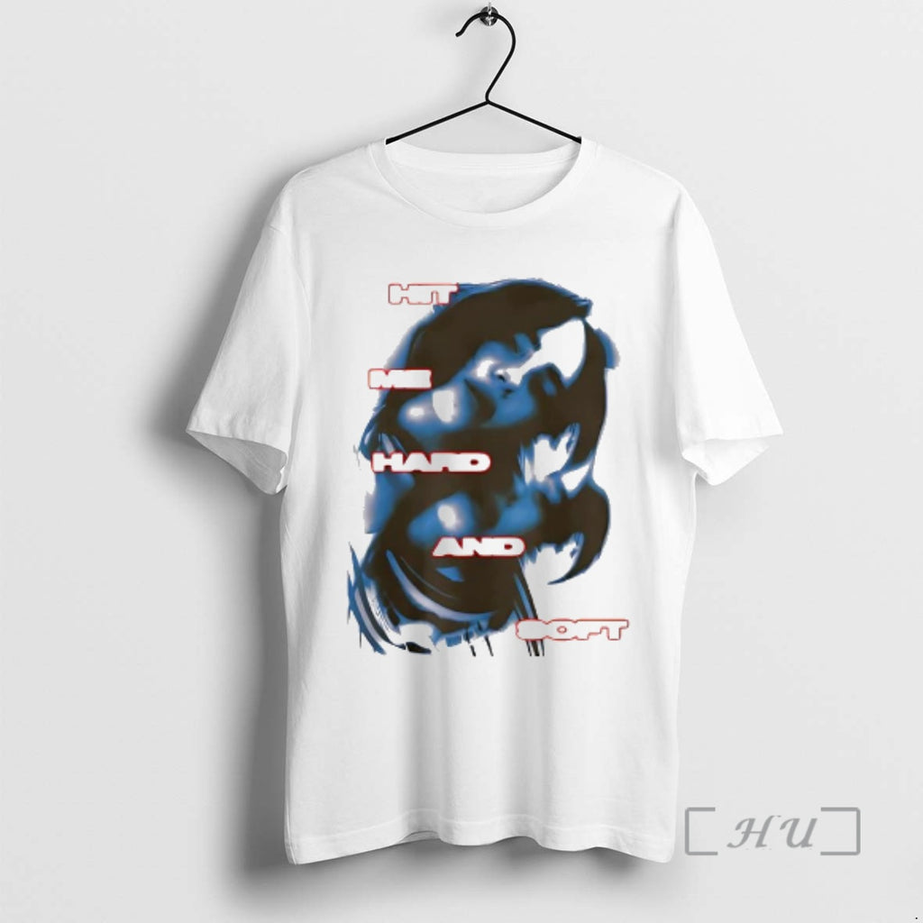 Officials Hit Me Hard And Soft Billie Eilish Artistic Blue Face Premium T Shirts Sweater