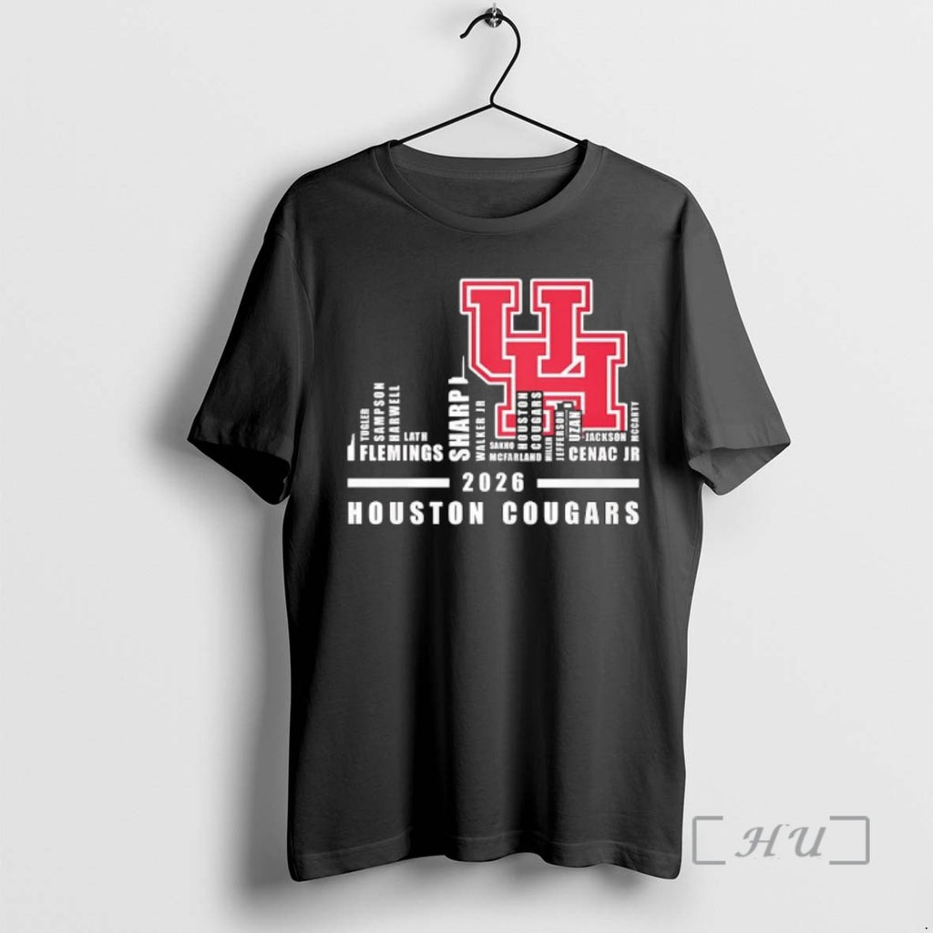 Officials Houston Cougars Player Names 2026 Skyline Graphic