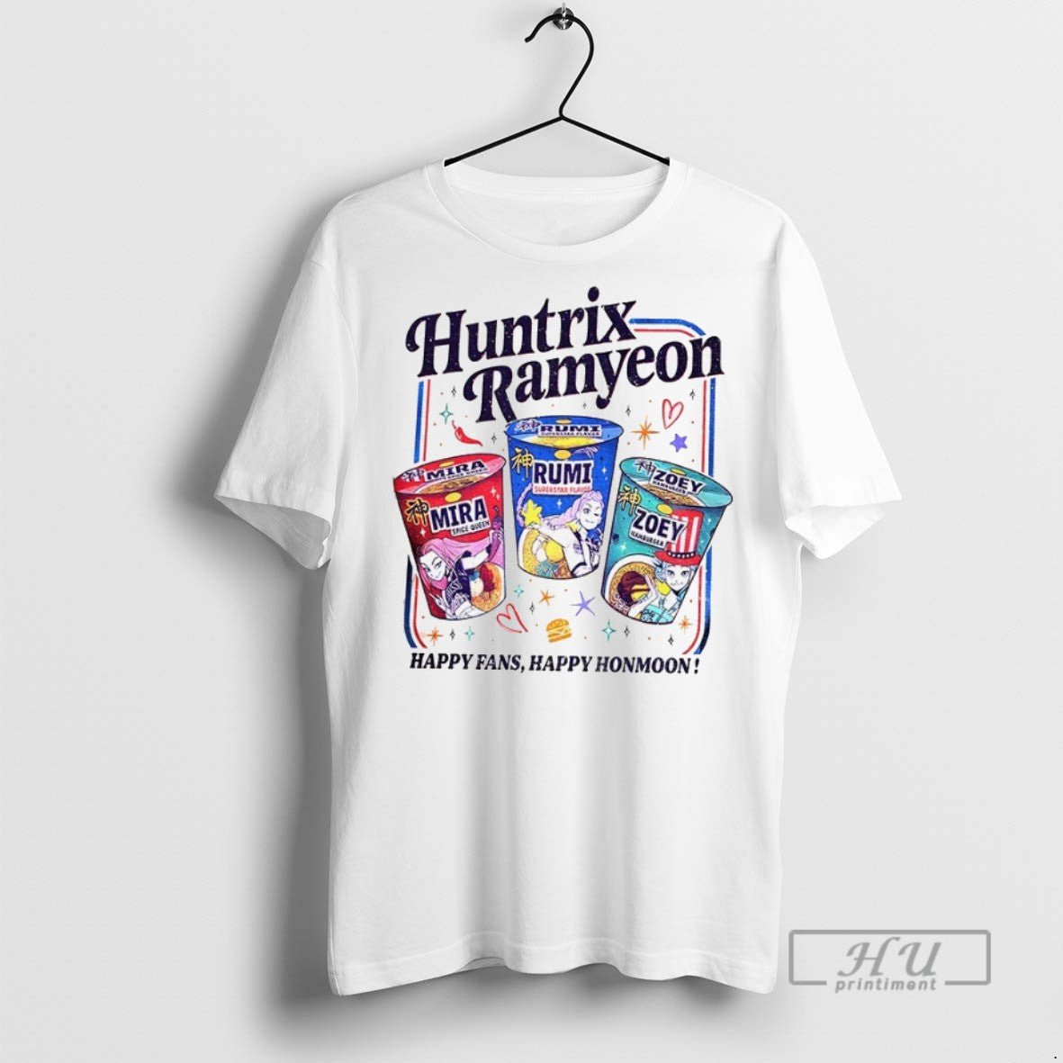 Officials Huntrix Ramyeon Nights Happy Fans Happy Honmoon Noodle Kpop 2025 T Shirt s