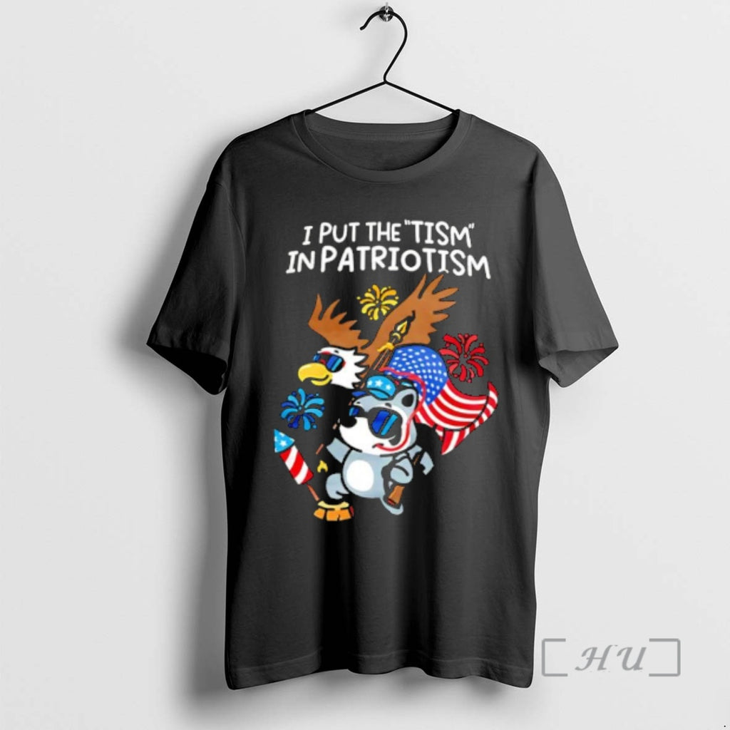 Officials I Put The Tism In Patriotism Eagle Raccoon Fireworks