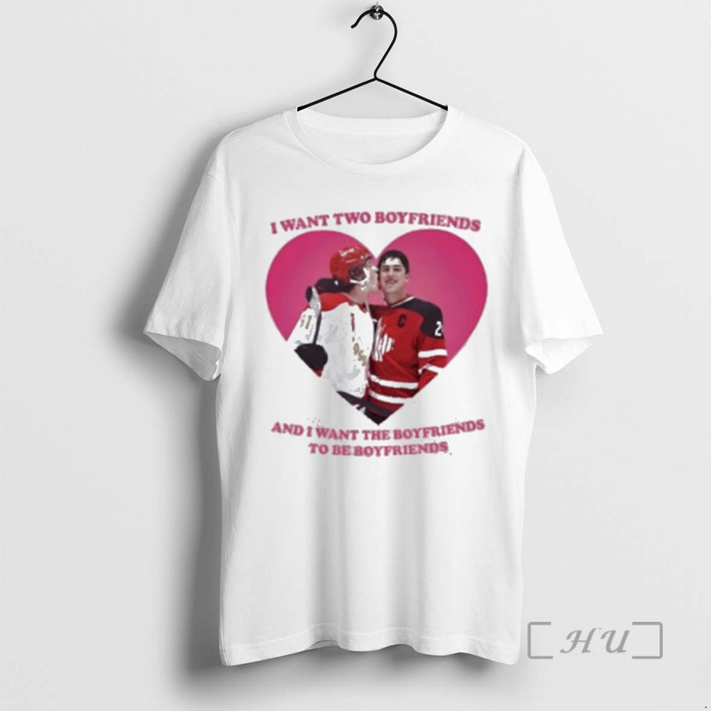 Officials I Want Two Boyfriends Hollander Rozanov With Heart For Valentine Premium T Shirts Sweater