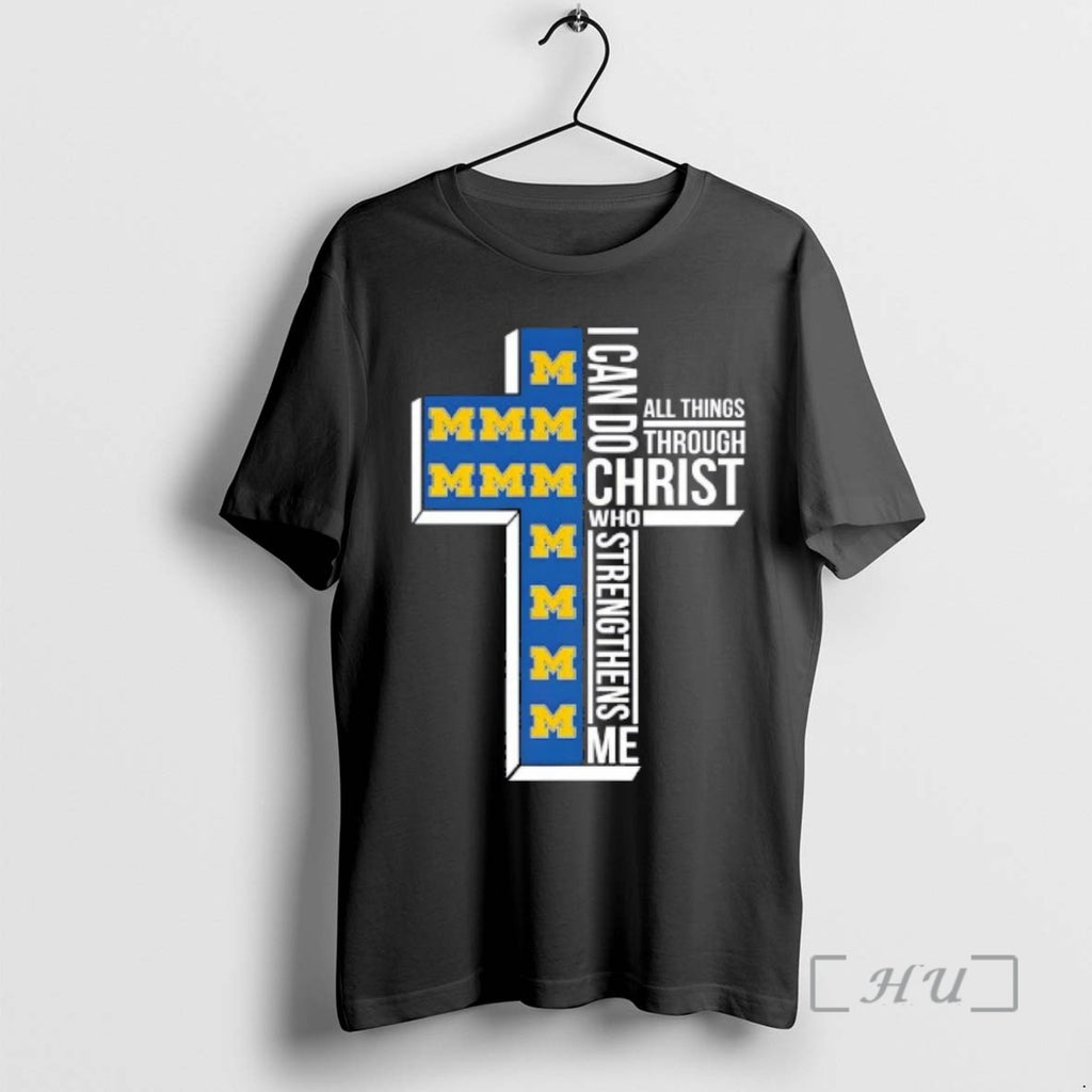 Officials I Can Do All Things Through Christ Who Strengthens Me Michigan Wolverines Basketball Cross