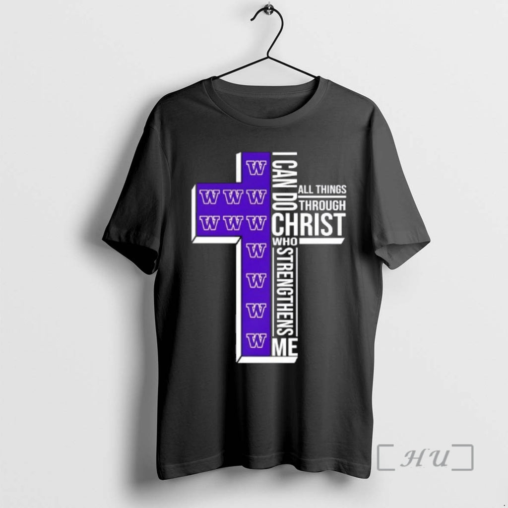 Officials I Can Do All Things Through Christ Who Strengthens Me Washington Huskies Basketball Cross