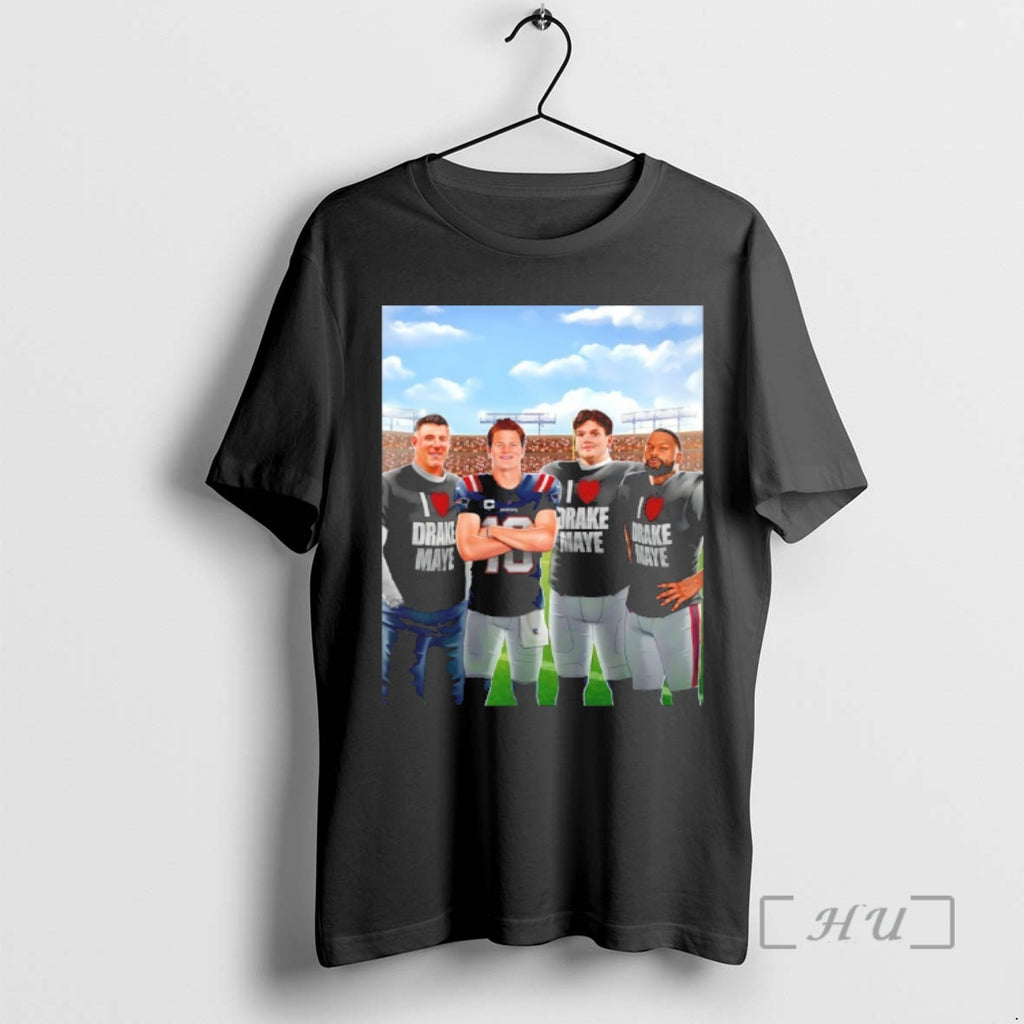Officials I Love Drake Maye Graphic Cartoon