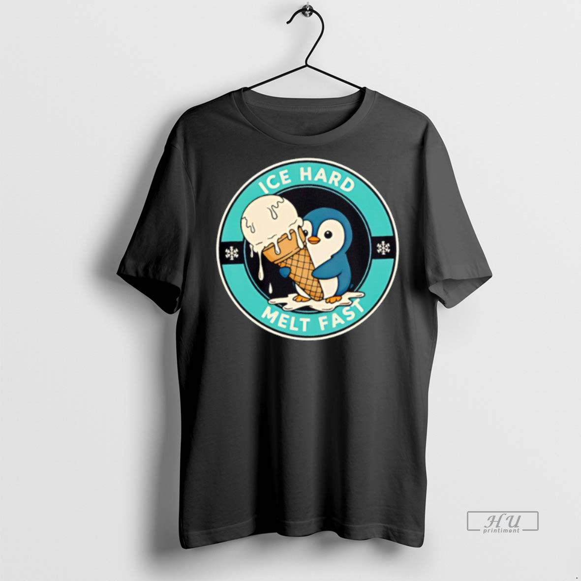 Officials Ice Hard Melt Fast Funny Penguin Ice Cream T Shirt Sweater