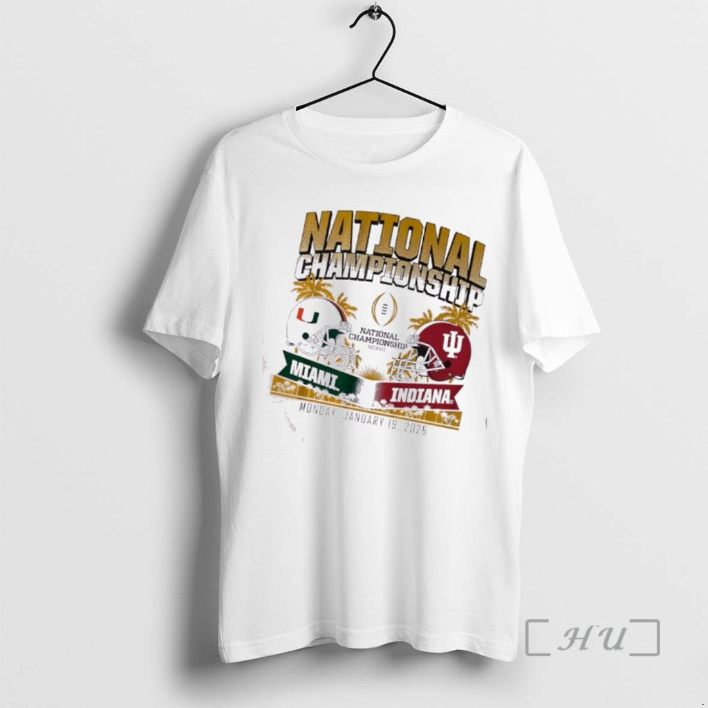 Officials Indiana Vs Miami Cfp National Championship Monday January 19 2026 Matchup Football Helmets Premium