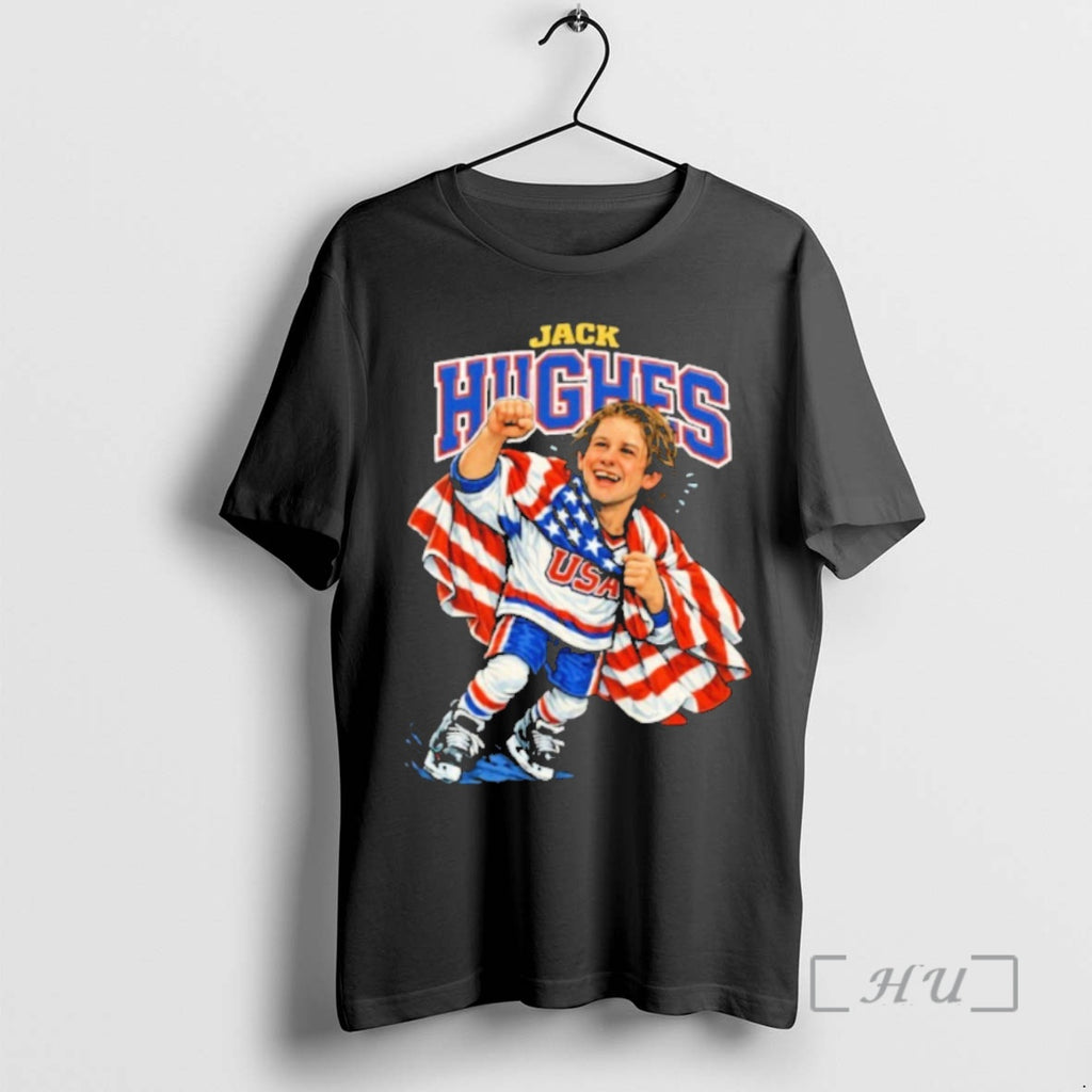 Officials Jack Hughes Usa Hockey Champions Flag America