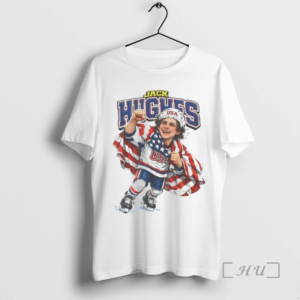 Officials Jack Hughes Usa Mens Hockey Caricature