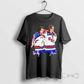 Officials Jack Hughes And Quinn Hughes Usa Gold Medal Hockey Champion Signatures Premium T Shirts