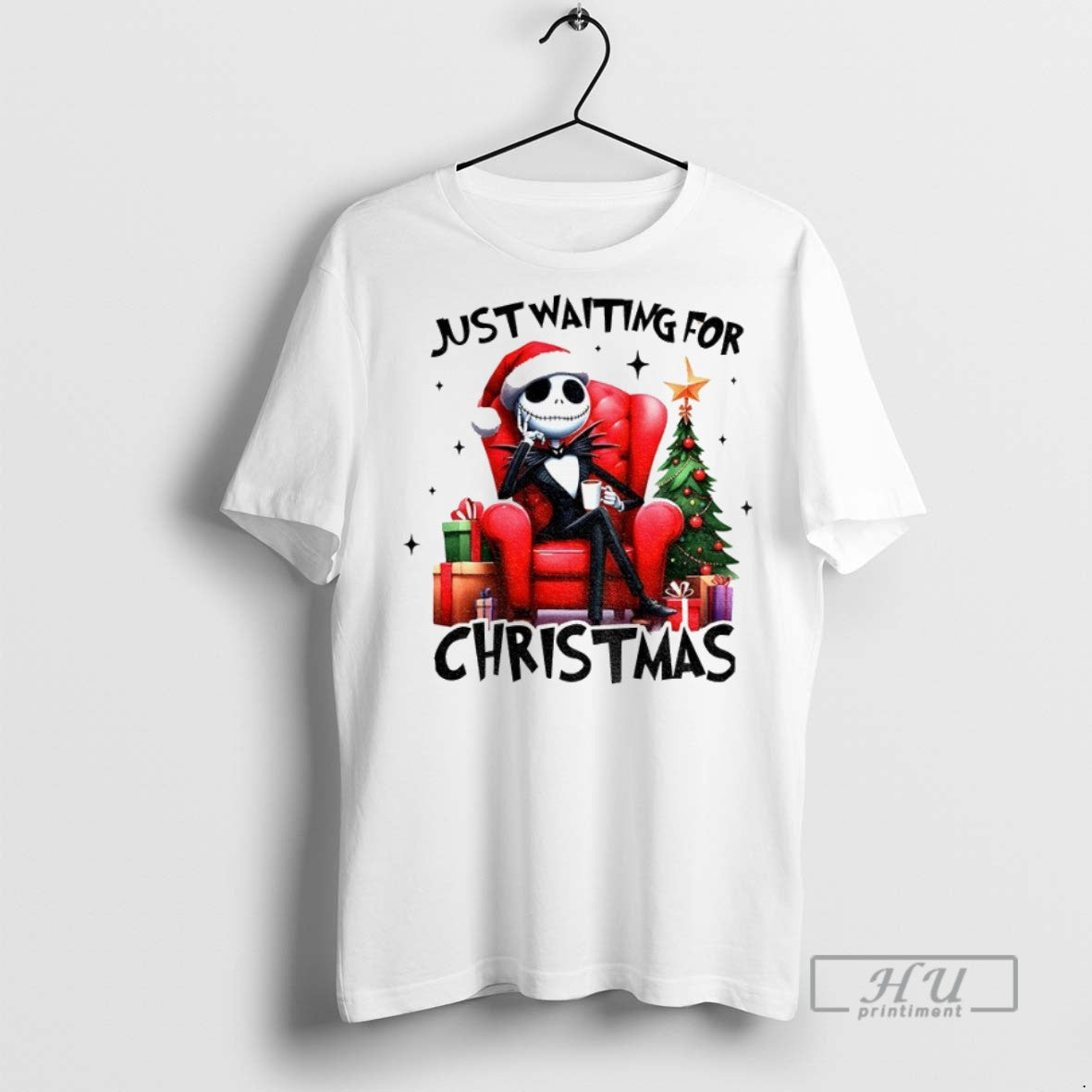 Officials Jack Skellington Just Waiting For Christmas 2025 T Shirt s Unisex , , , Long Sleeve Tee