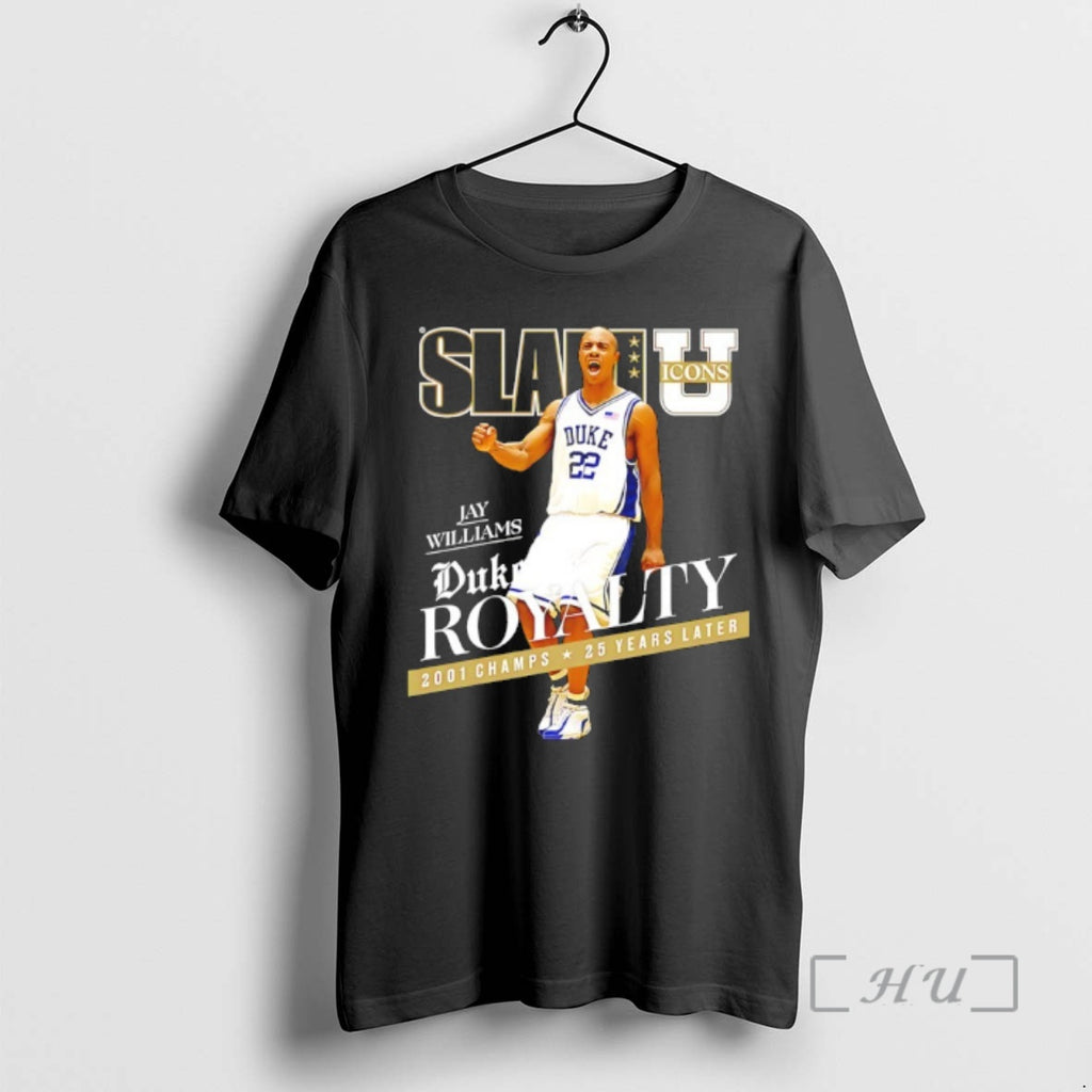 Officials Jay Williams Duke Royalty 2001 Champs 25 Years Later Slam Cover Premium T Shirts