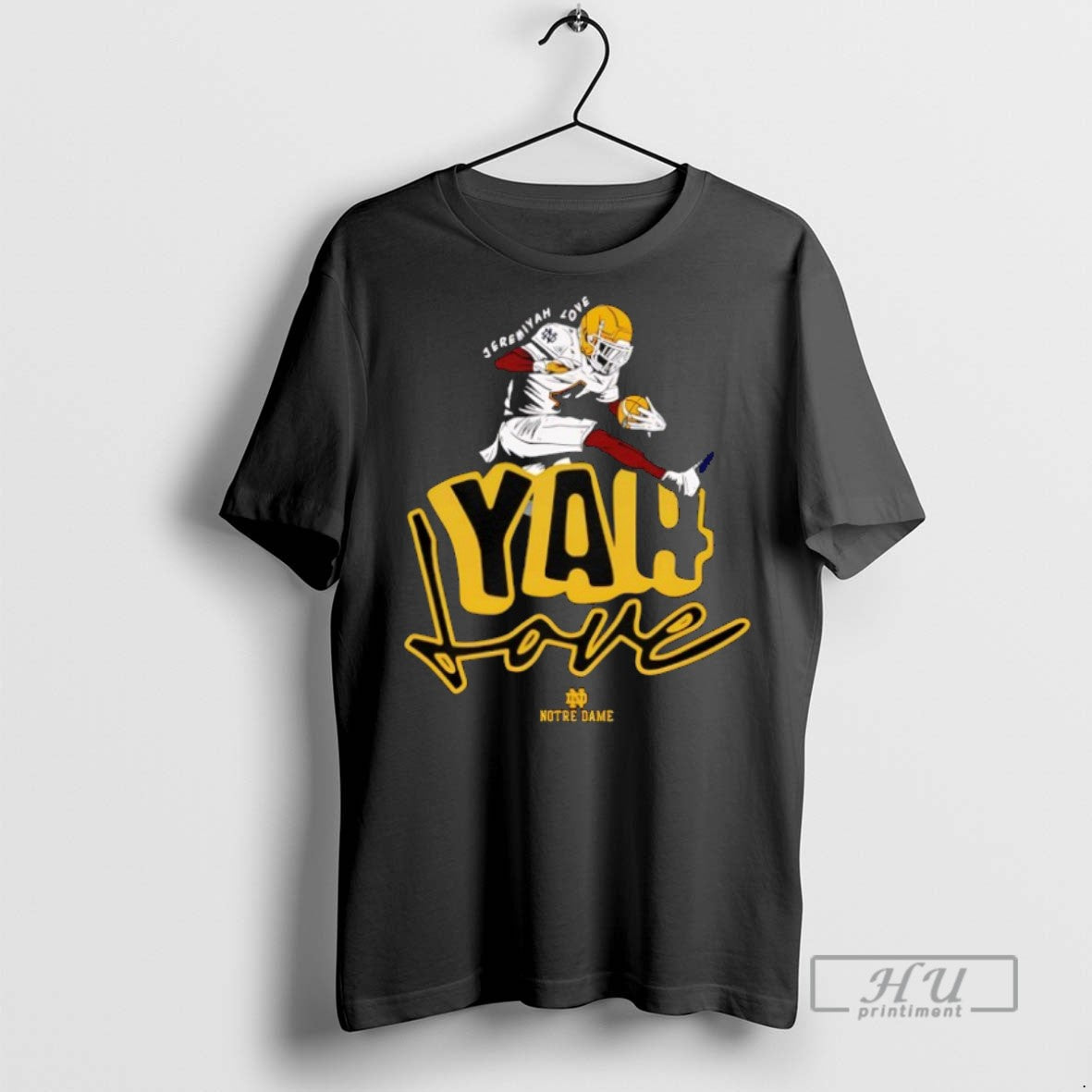 Officials Jeremiyah Love Yah Notre Dame Fighting Irish Football T Shirt s