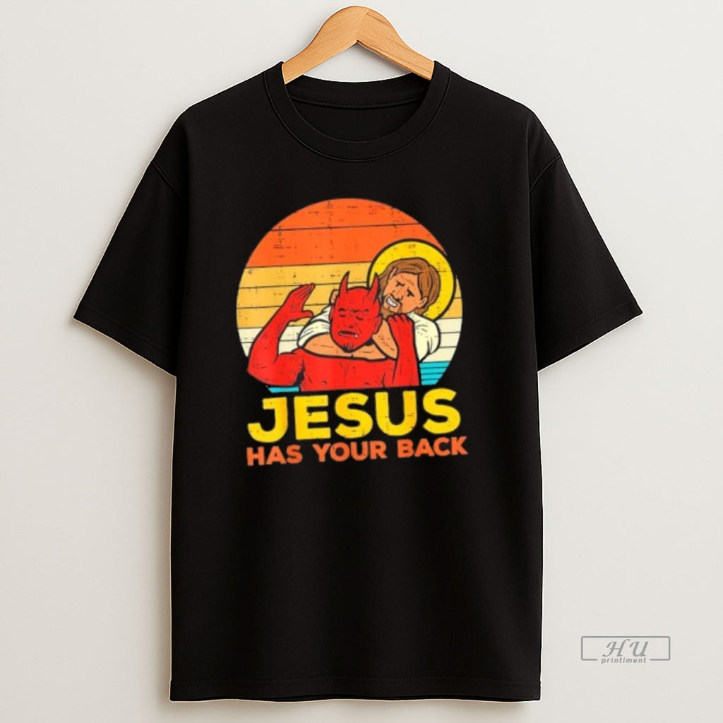 Officials Joe Biggs Jesus Has Your Back Retro T Shirt