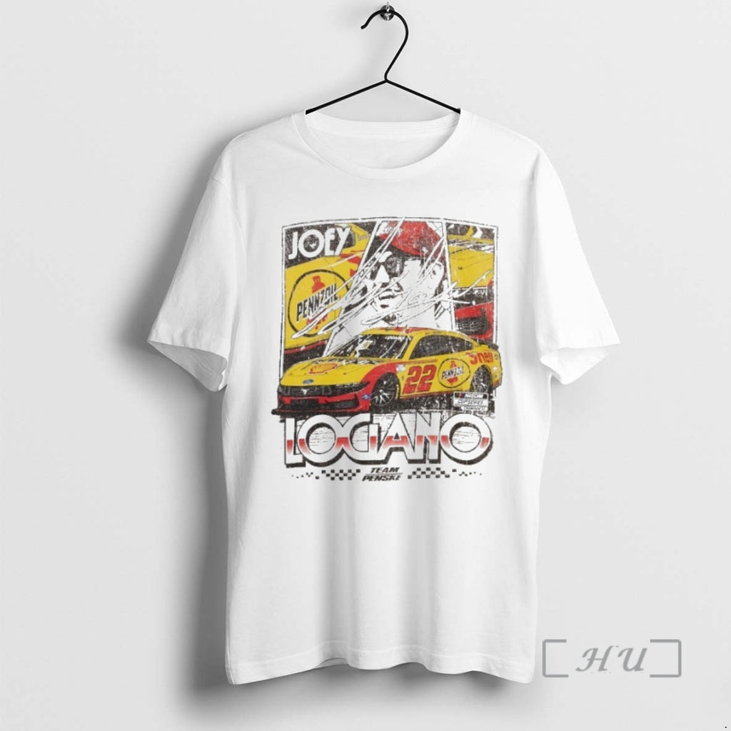 Officials Joey Logano Classic Ink 22 Shell Pennzoil Comic Book Team Penske Premium T Shirts