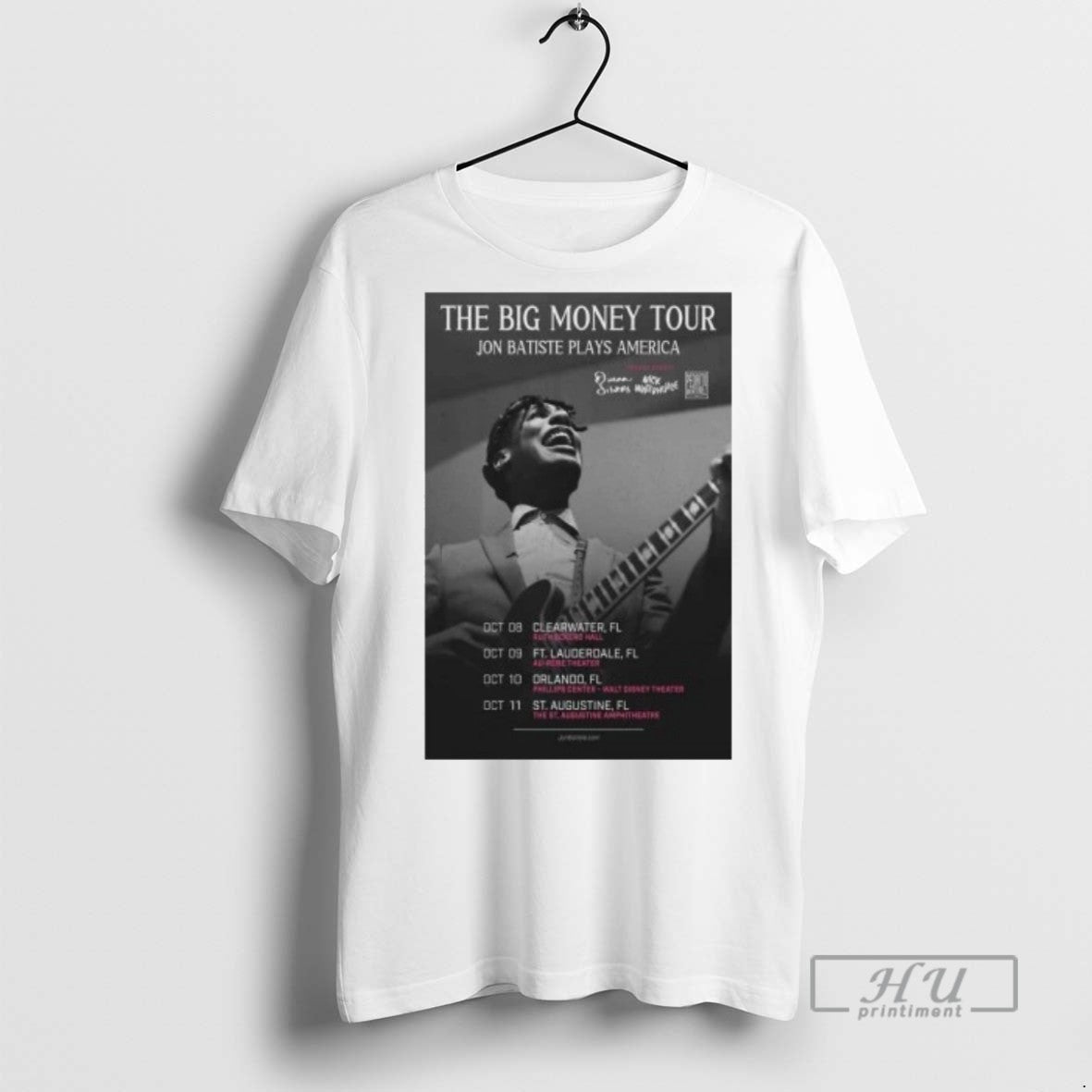 Officials Jon Batiste Plays America The Big Money Tour Florida Oct 2025 T Shirts Unisex , , , Long Sleeve Tee