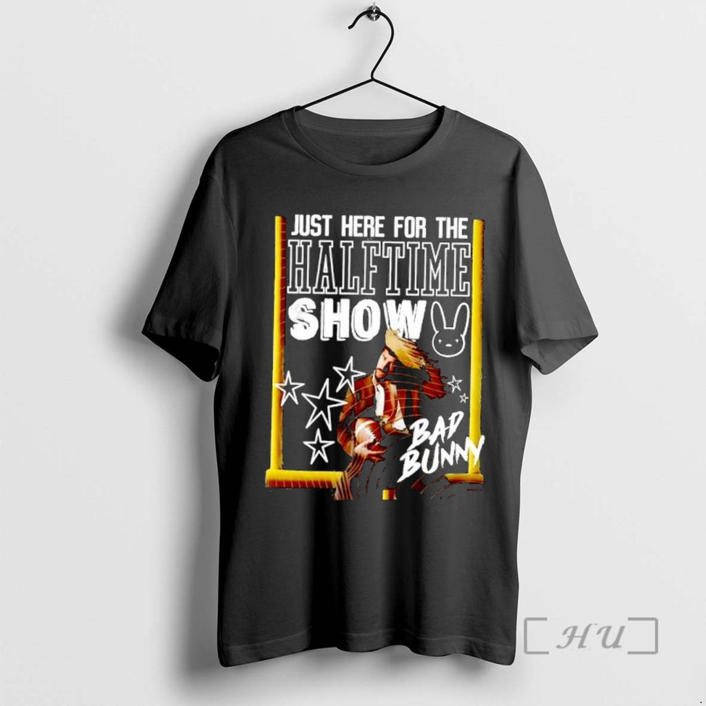 Officials Just Here For The Halftime Show Bad Bunny Goal Post Premium T Shirts Sweater