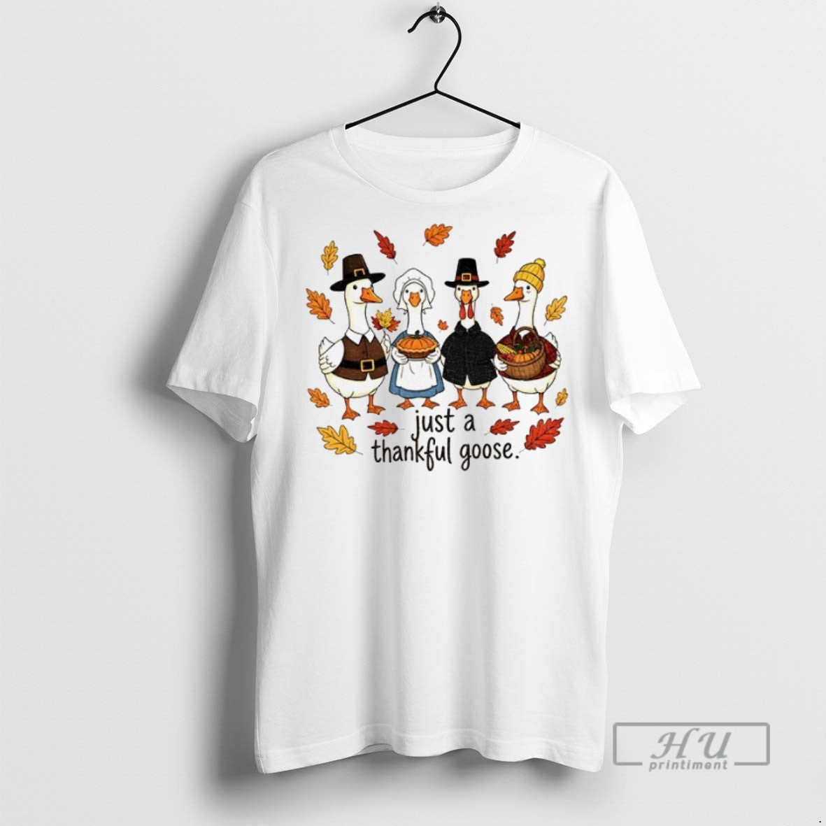 Officials Just A Thankful Goose Happy Thanksgiving T Shirt s Unisex , , , Long Sleeve Tee