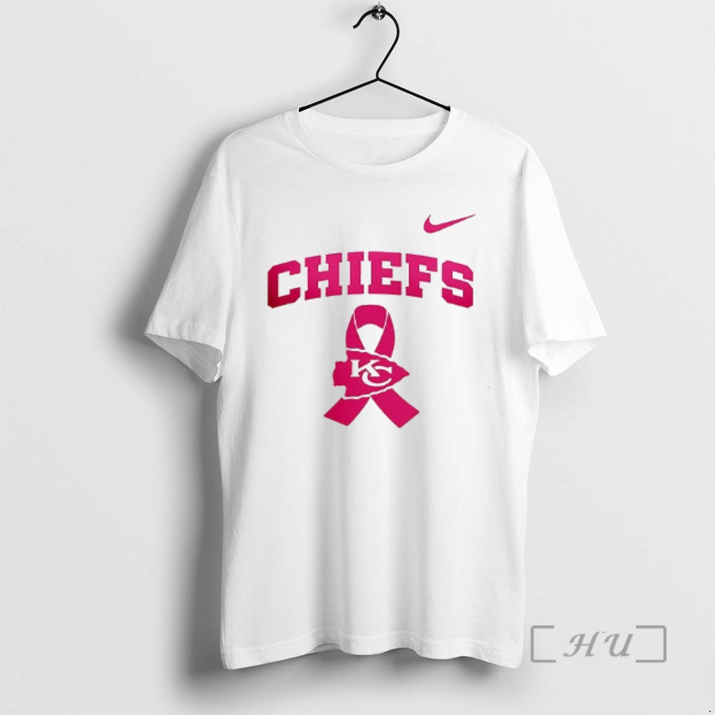 Officials Kansas City Chiefs Cancer Awareness Never Ever Giving Up Hope Premium T Shirts Sweater