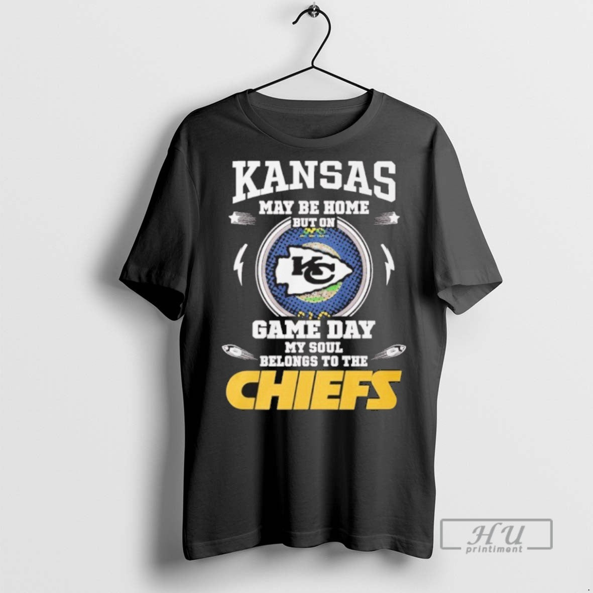 Officials Kansas May Be Home But On Gameday My Soul Belong To The Chiefs Unisex , , , Long Sleeve Tee