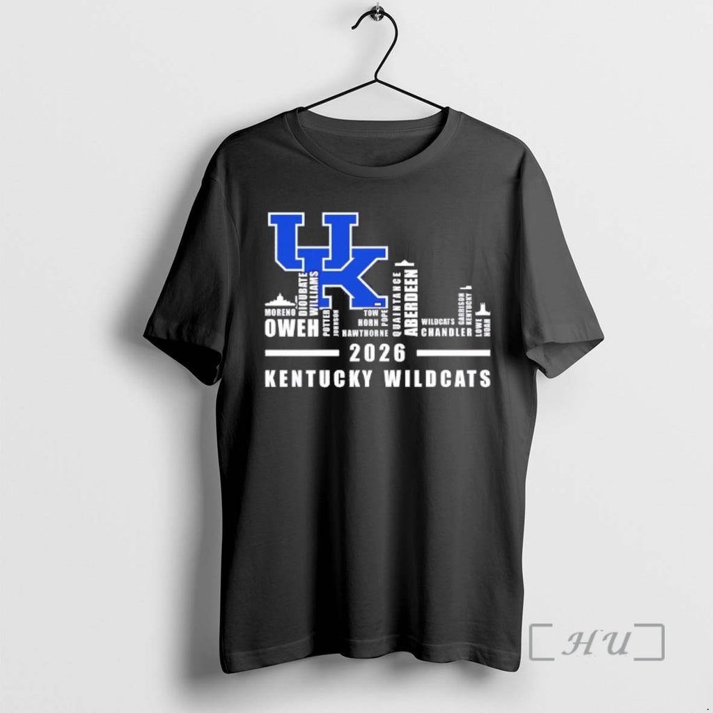 Officials Kentucky Wildcats 2026 Players Names City Skyline Tee