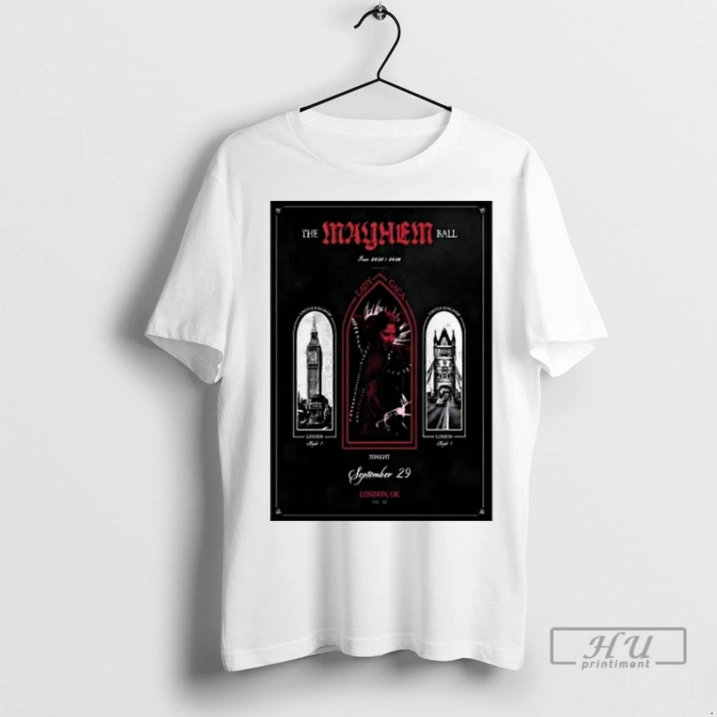 Officials Lady Gaga Sep 29 2025 The O2 Arena In London Uk T Shirts