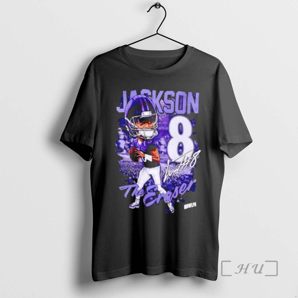 Officials Lamar Jackson The Eraser Number 8 Signature Caricature