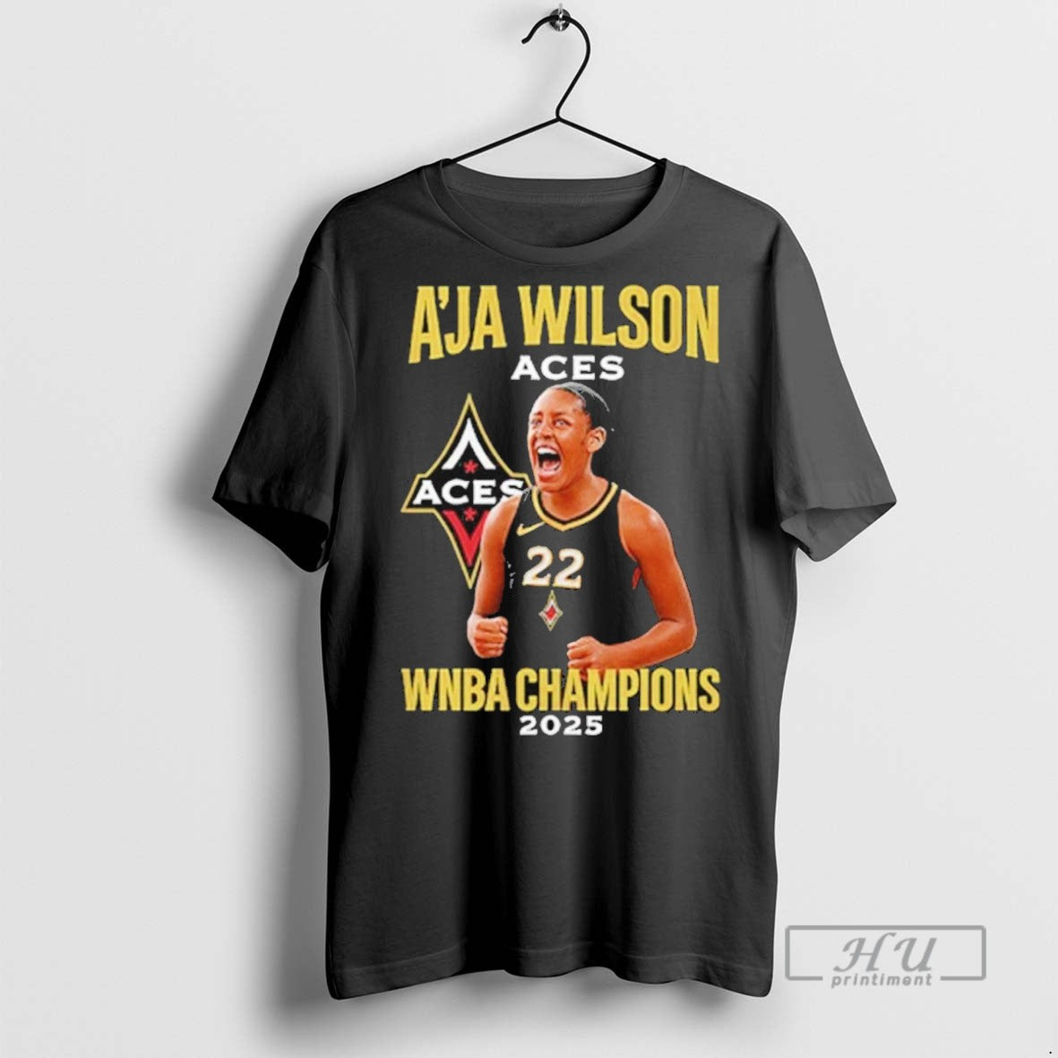Officials Las Vegas Aces Aja Wilson Wnba Champions 2025 T Shirts s Unisex , , , Long Sleeve Tee